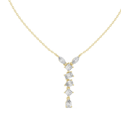 Round Lab Grown Diamond Side-Stone Pendant