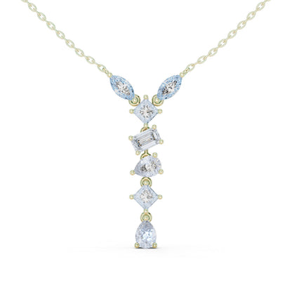 Round Lab Grown Diamond Side-Stone Pendant