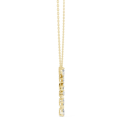 Round Lab Grown Diamond Side-Stone Pendant