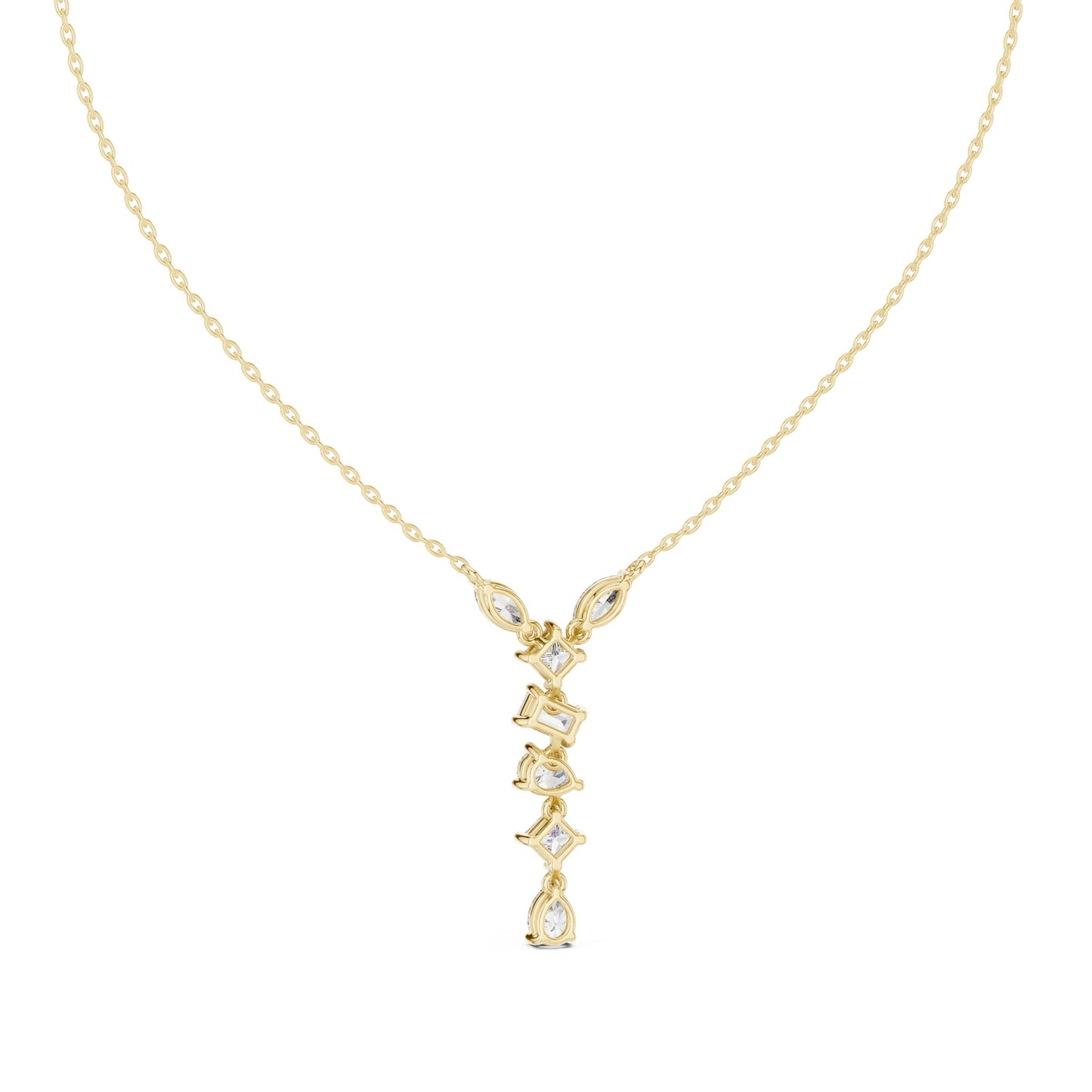 Round Lab Grown Diamond Side-Stone Pendant