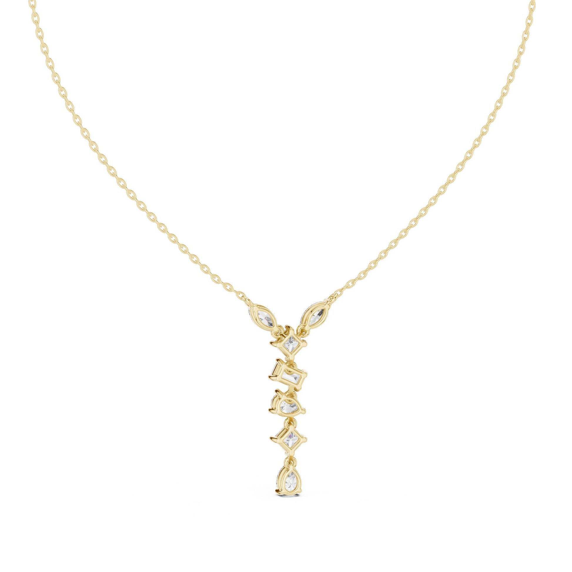 Round Lab Grown Diamond Side-Stone Pendant