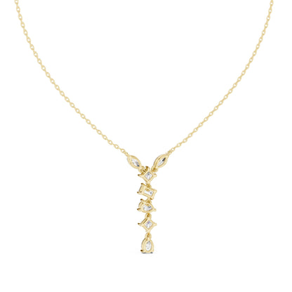 Round Lab Grown Diamond Side-Stone Pendant