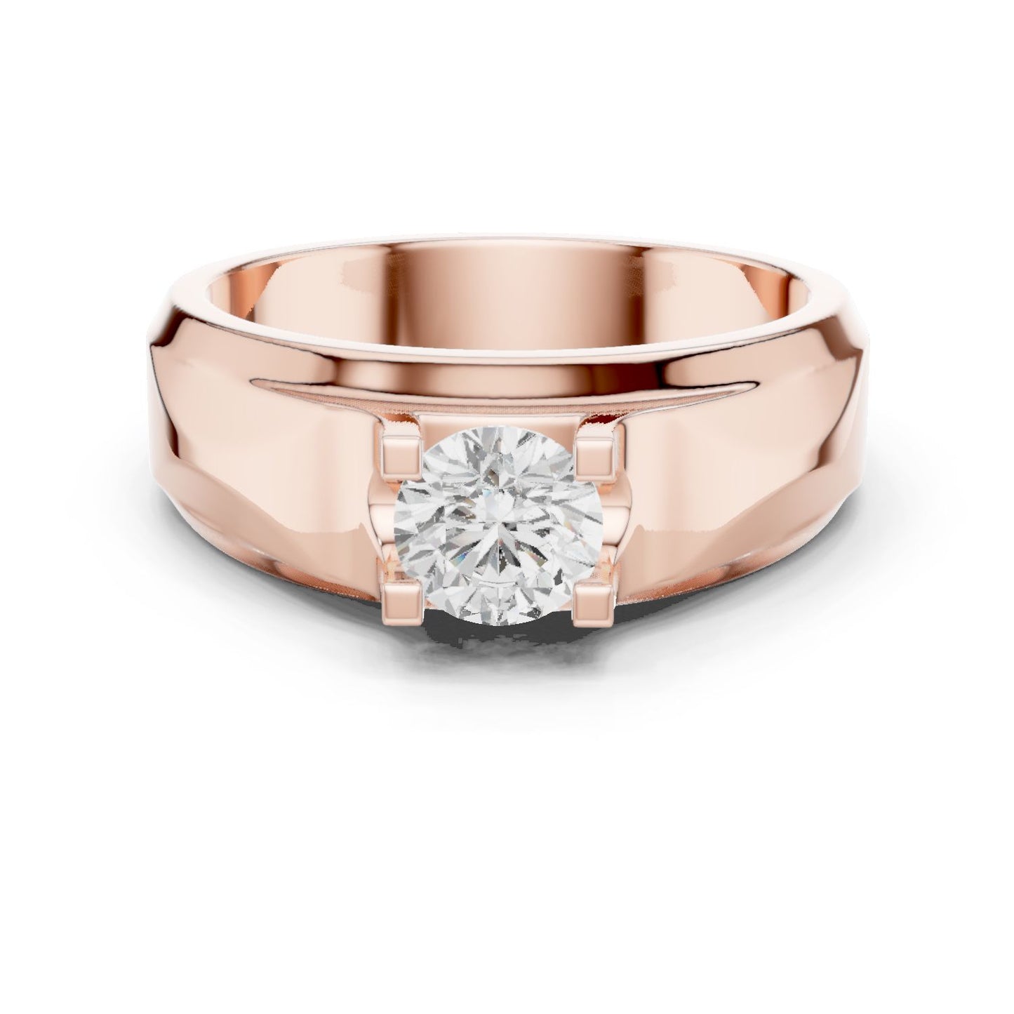 Men's Round Lab Grown Diamond Ring