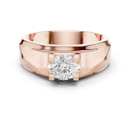 Men's Round Lab Grown Diamond Ring