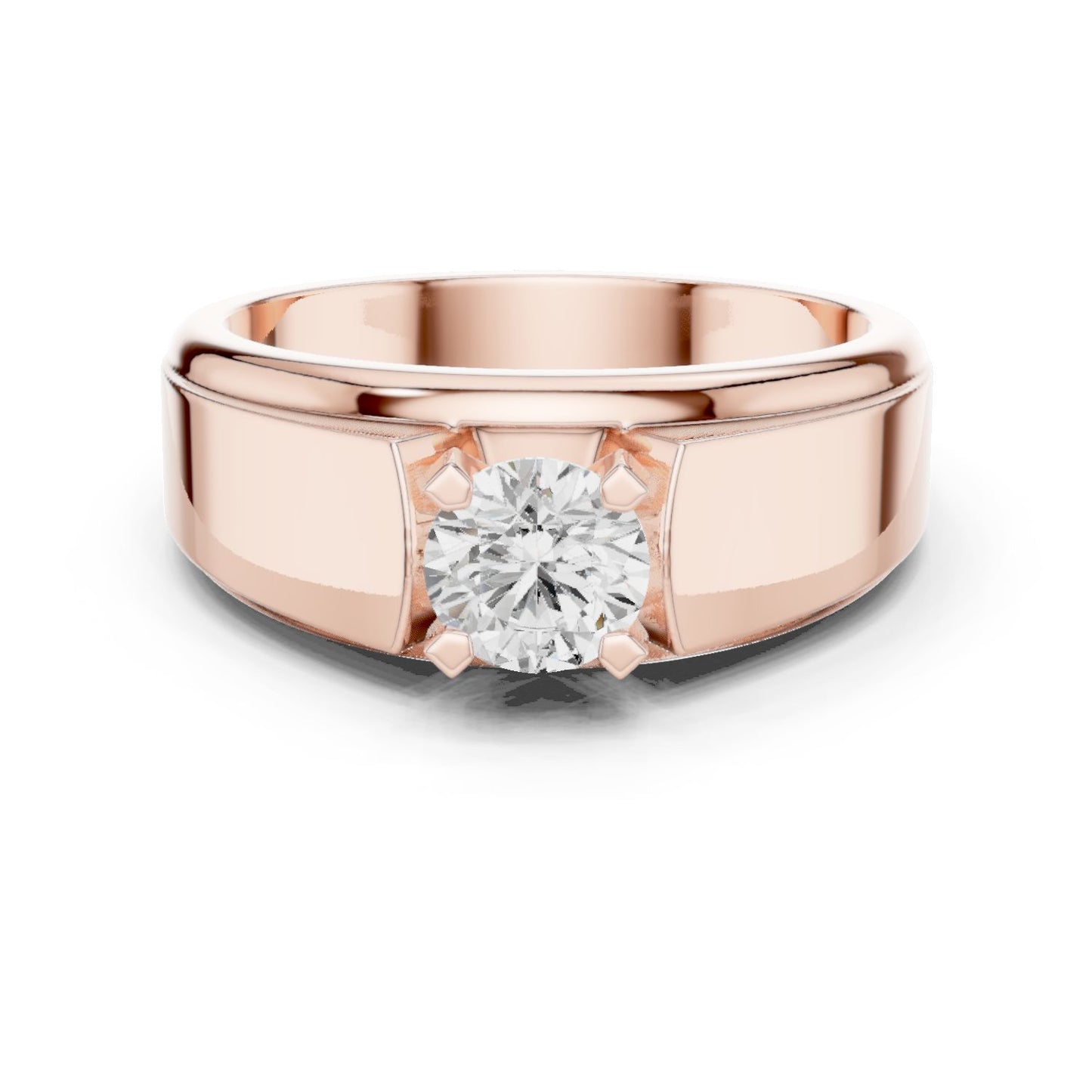 Men's Round Lab Grown Diamond Ring