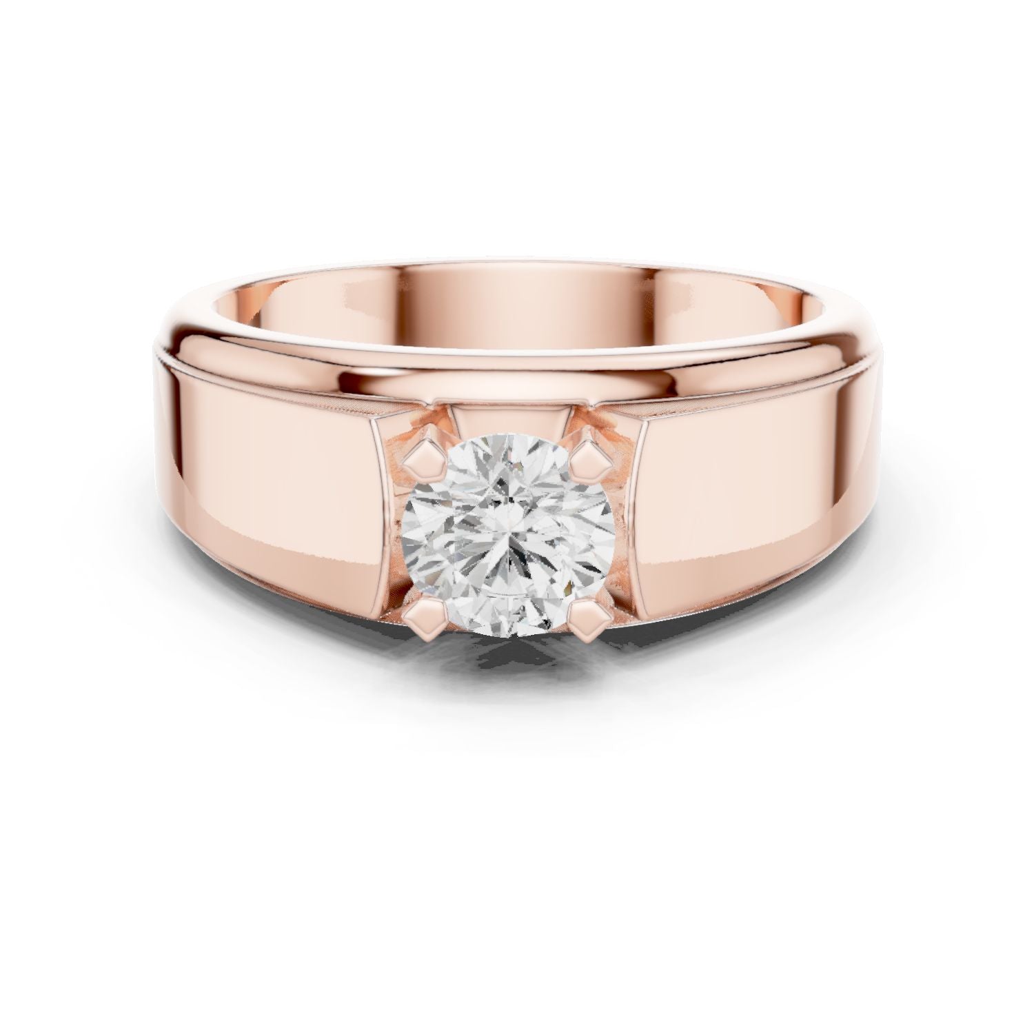 Men's Round Lab Grown Diamond Ring