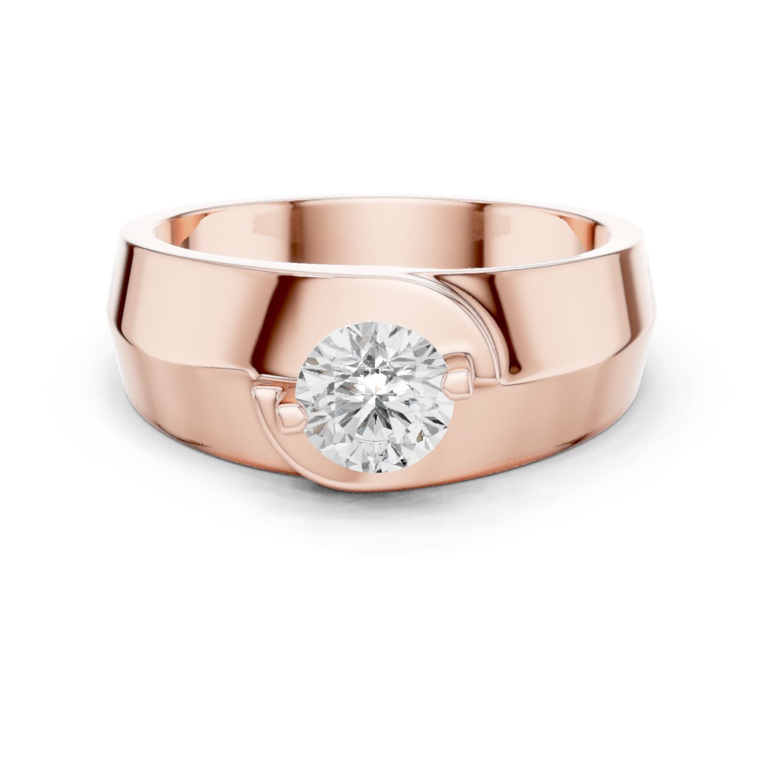 Men's Round Lab Grown Diamond Ring