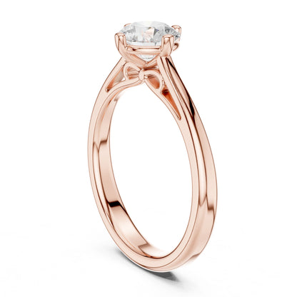 Round Lab Grown Diamond Solitaire Engagement Ring