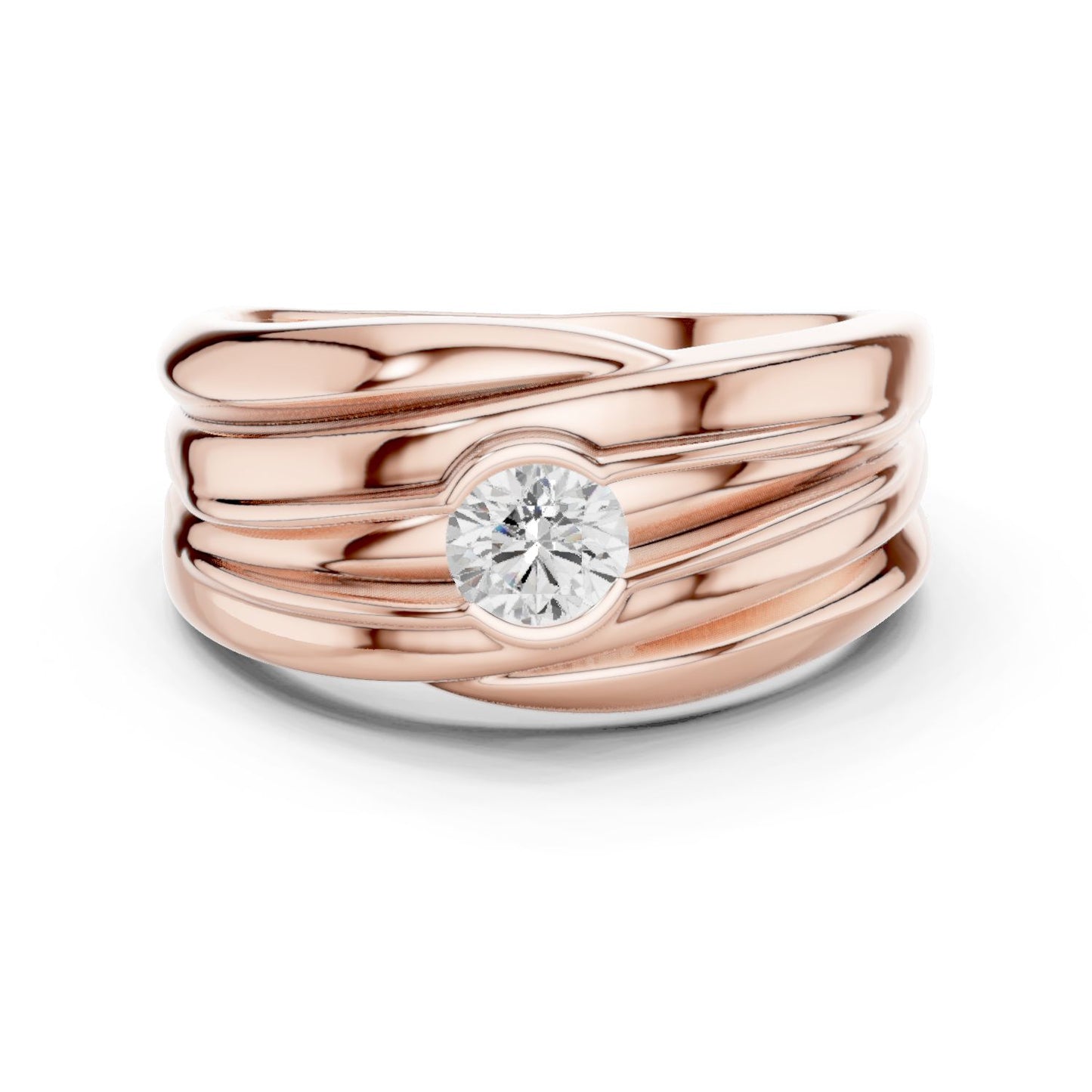 Men's Round Lab Grown Diamond Ring