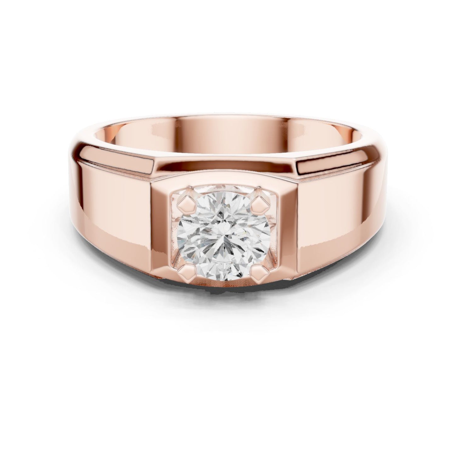 Men's Round Lab Grown Diamond Ring