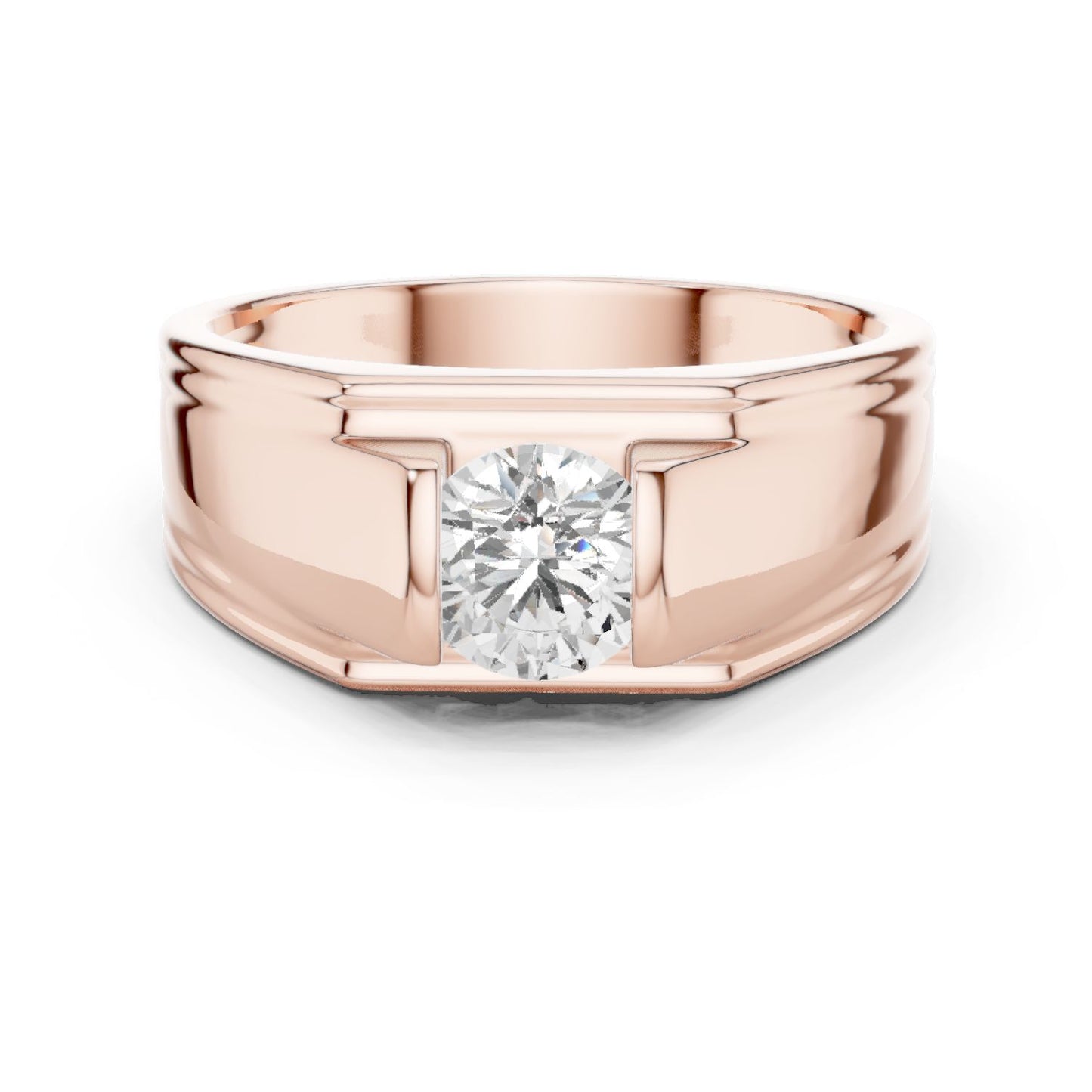 Men's Round Lab Grown Diamond Ring