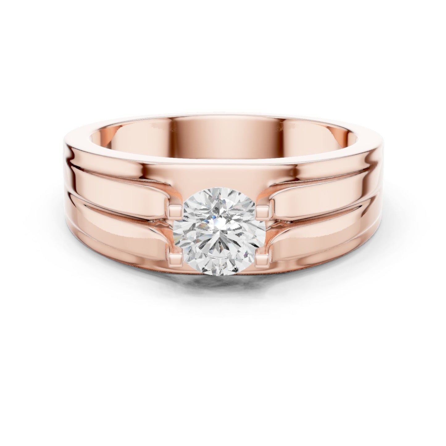 Men's Round Lab Grown Diamond Ring
