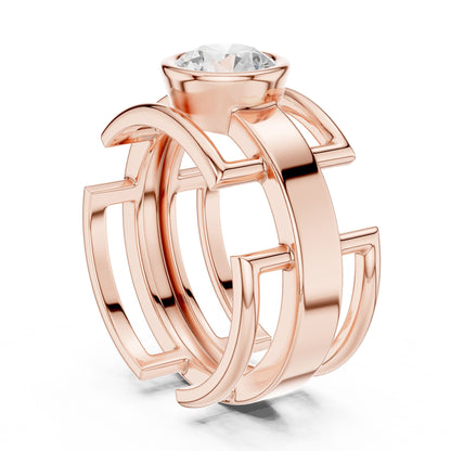 Men's Round Lab Grown Diamond Ring