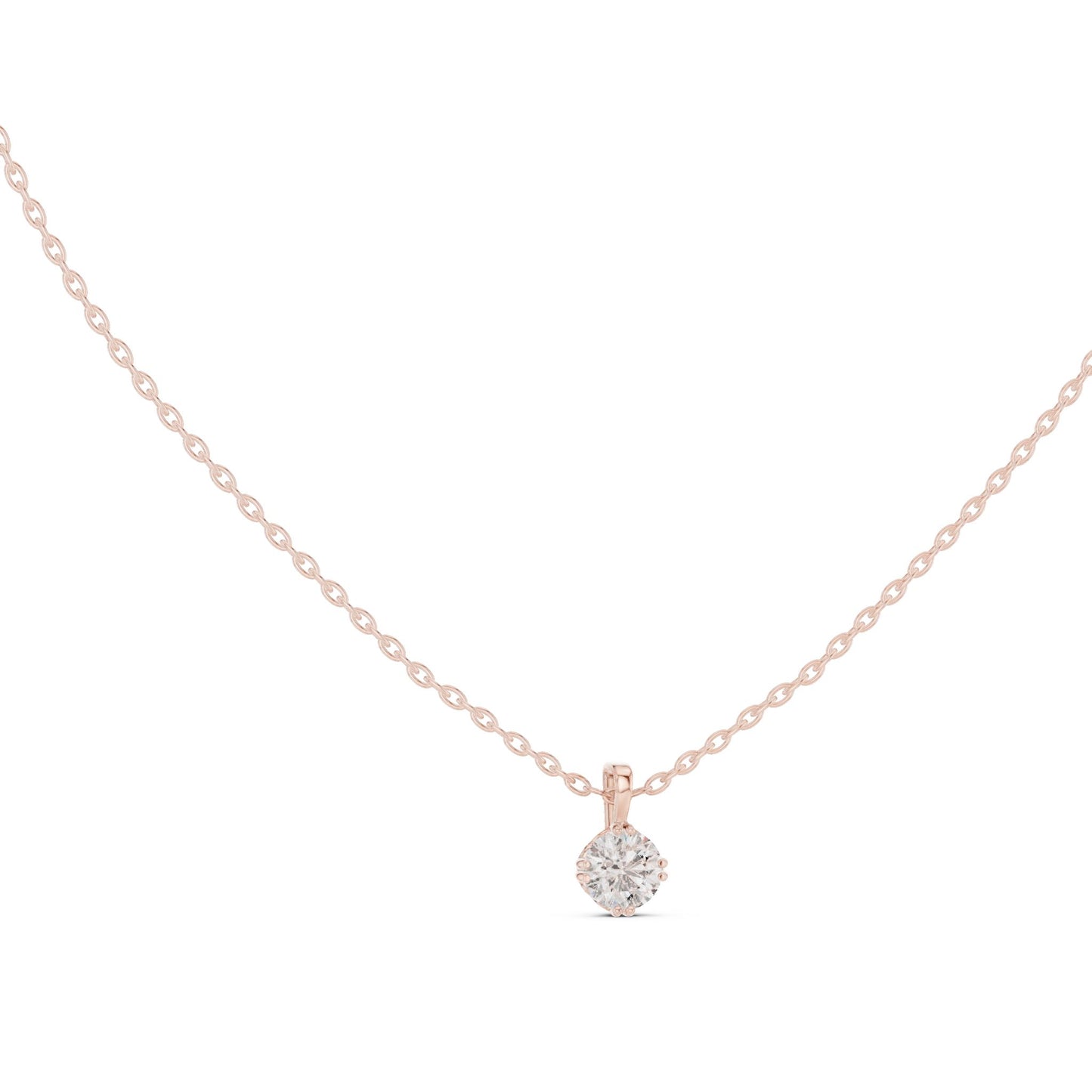 Round Lab Grown Diamond Pendant