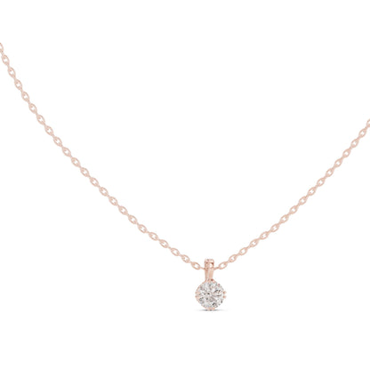 Round Lab Grown Diamond Pendant