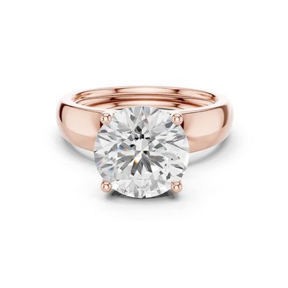 Round Lab Grown Diamond Solitaire Engagement Ring