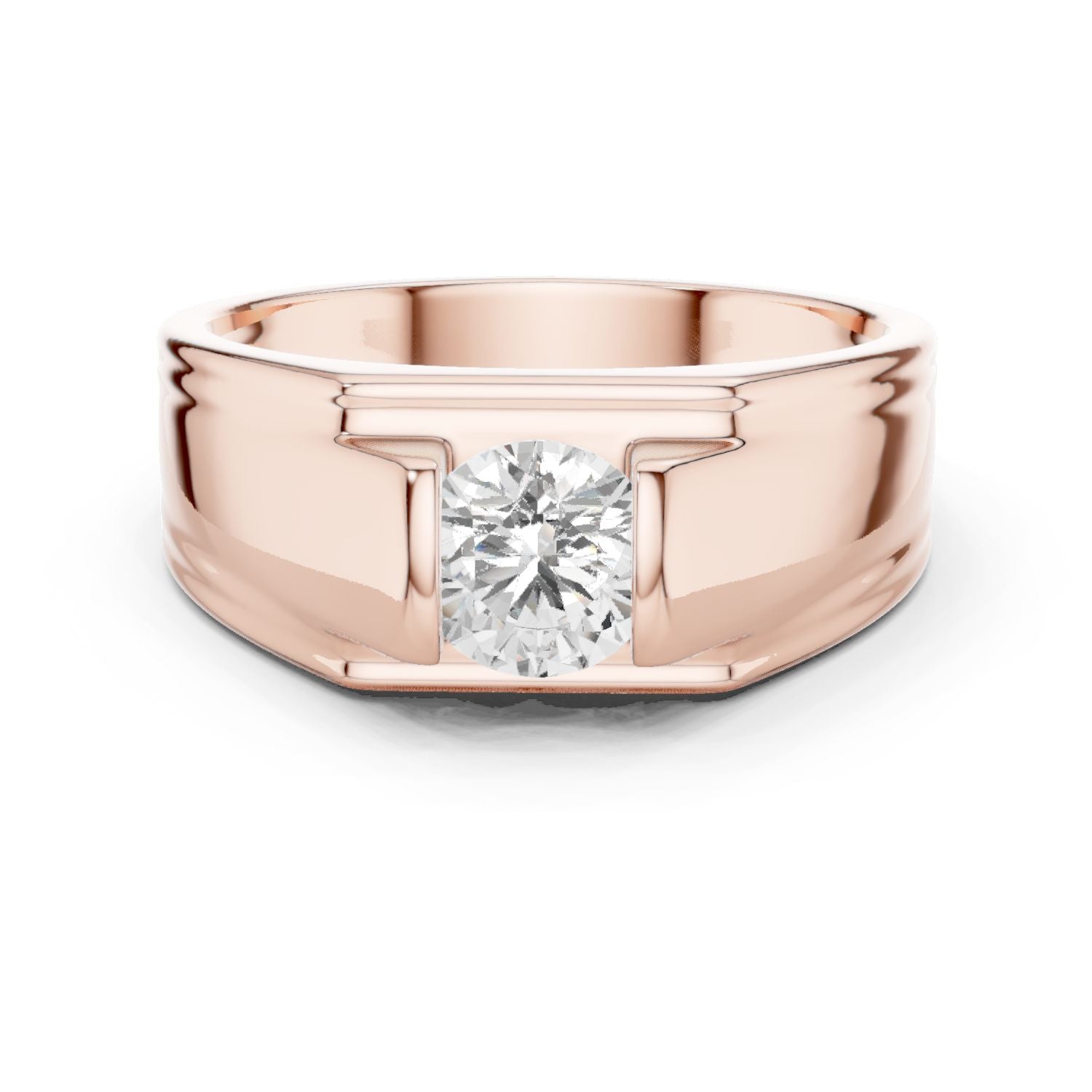 Men's Round Lab Grown Diamond Ring