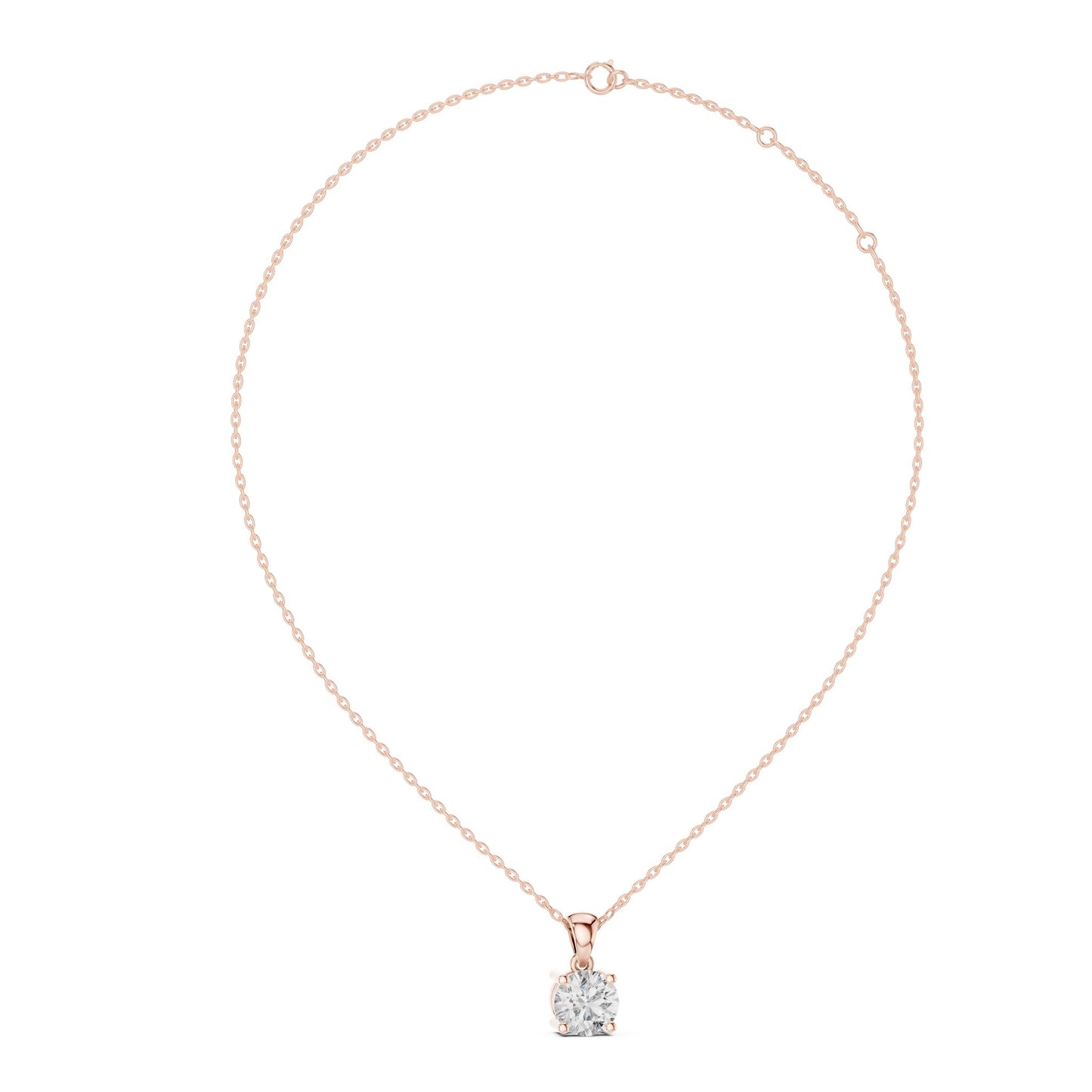 Round Lab Grown Diamond Pendant