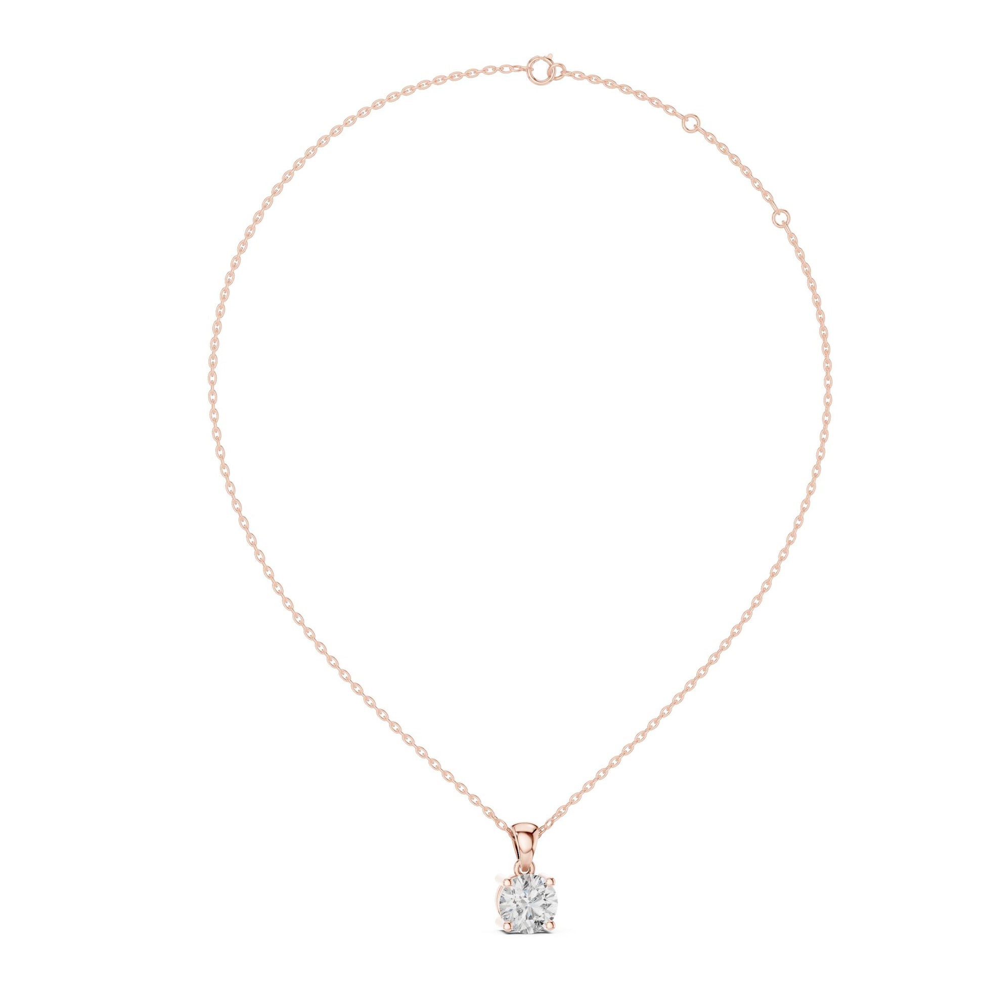 Round Lab Grown Diamond Pendant