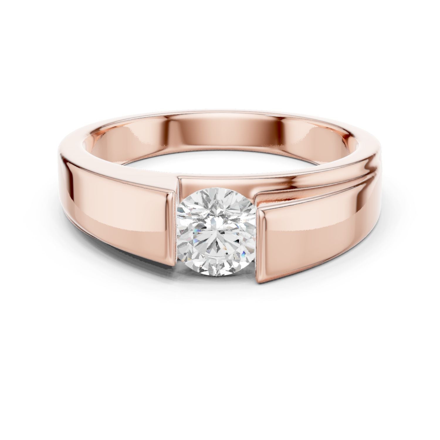 Men's Round Lab Grown Diamond Ring