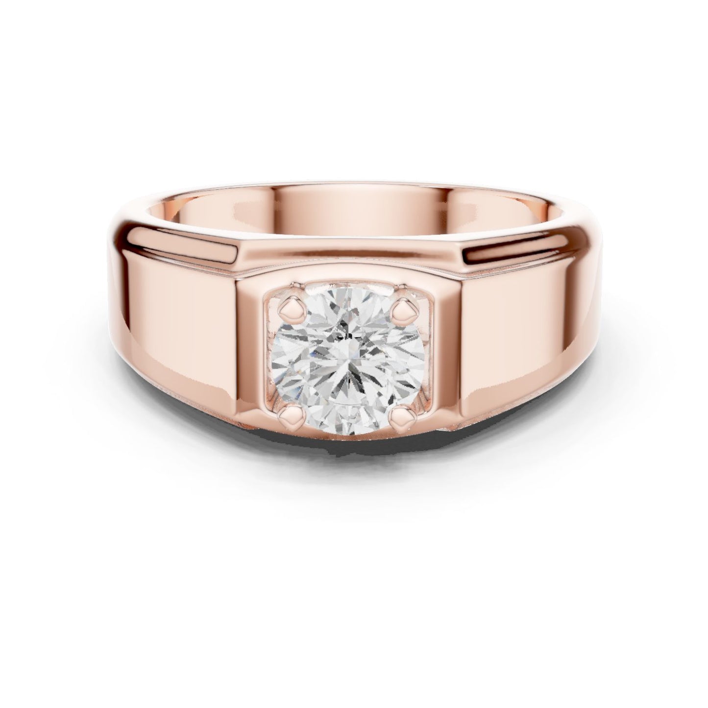 Men's Round Lab Grown Diamond Ring