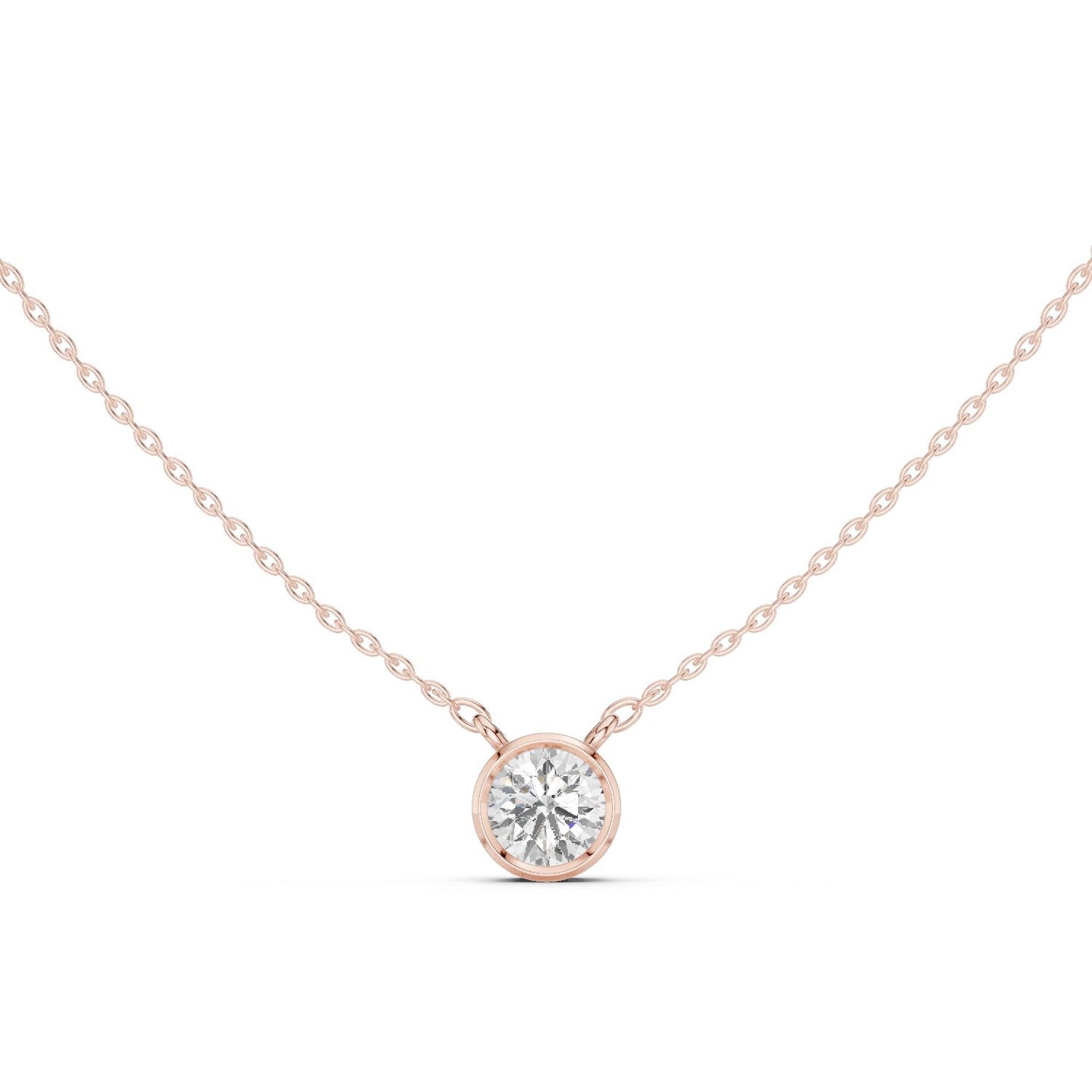 Round Lab Grown Diamond Pendant
