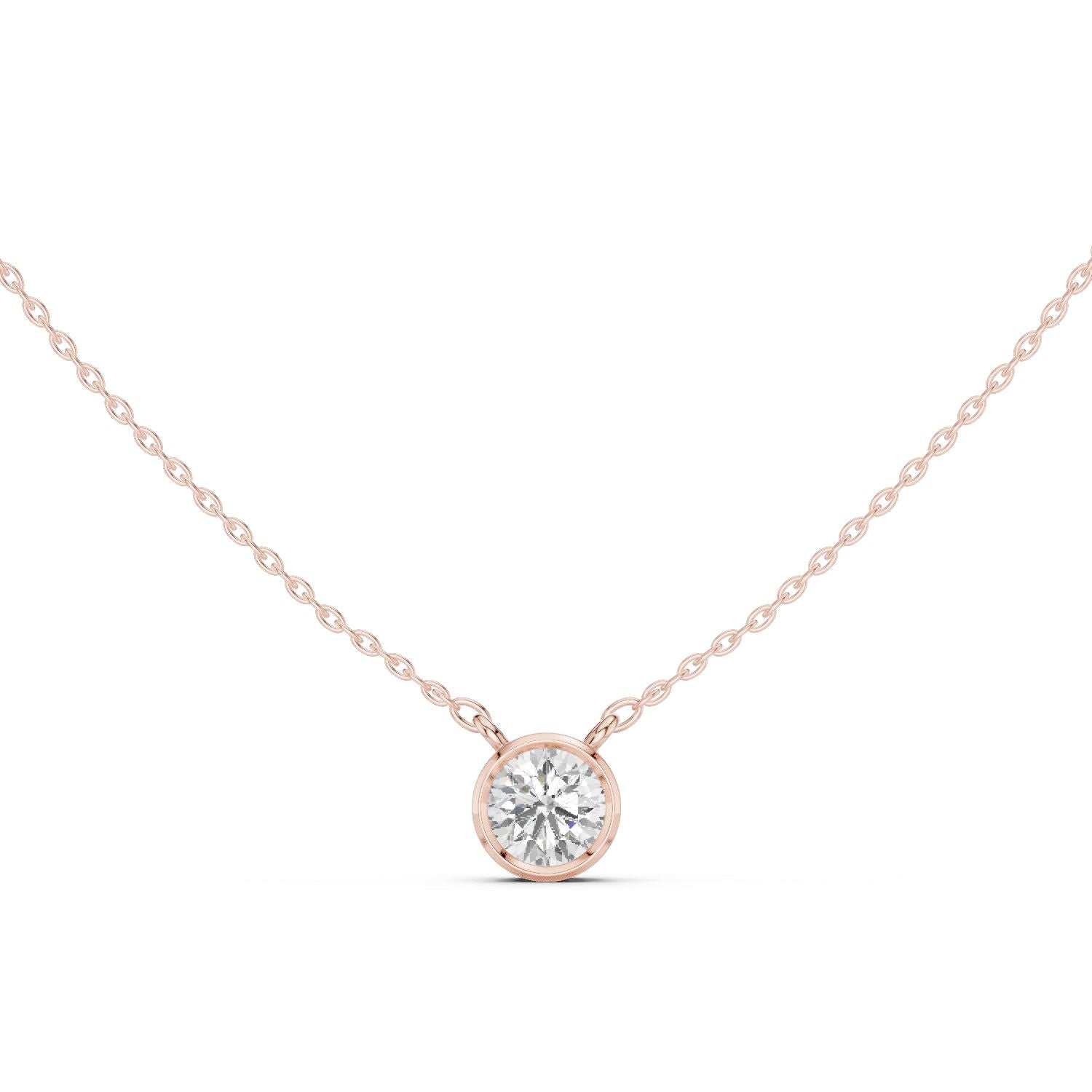 Round Lab Grown Diamond Pendant