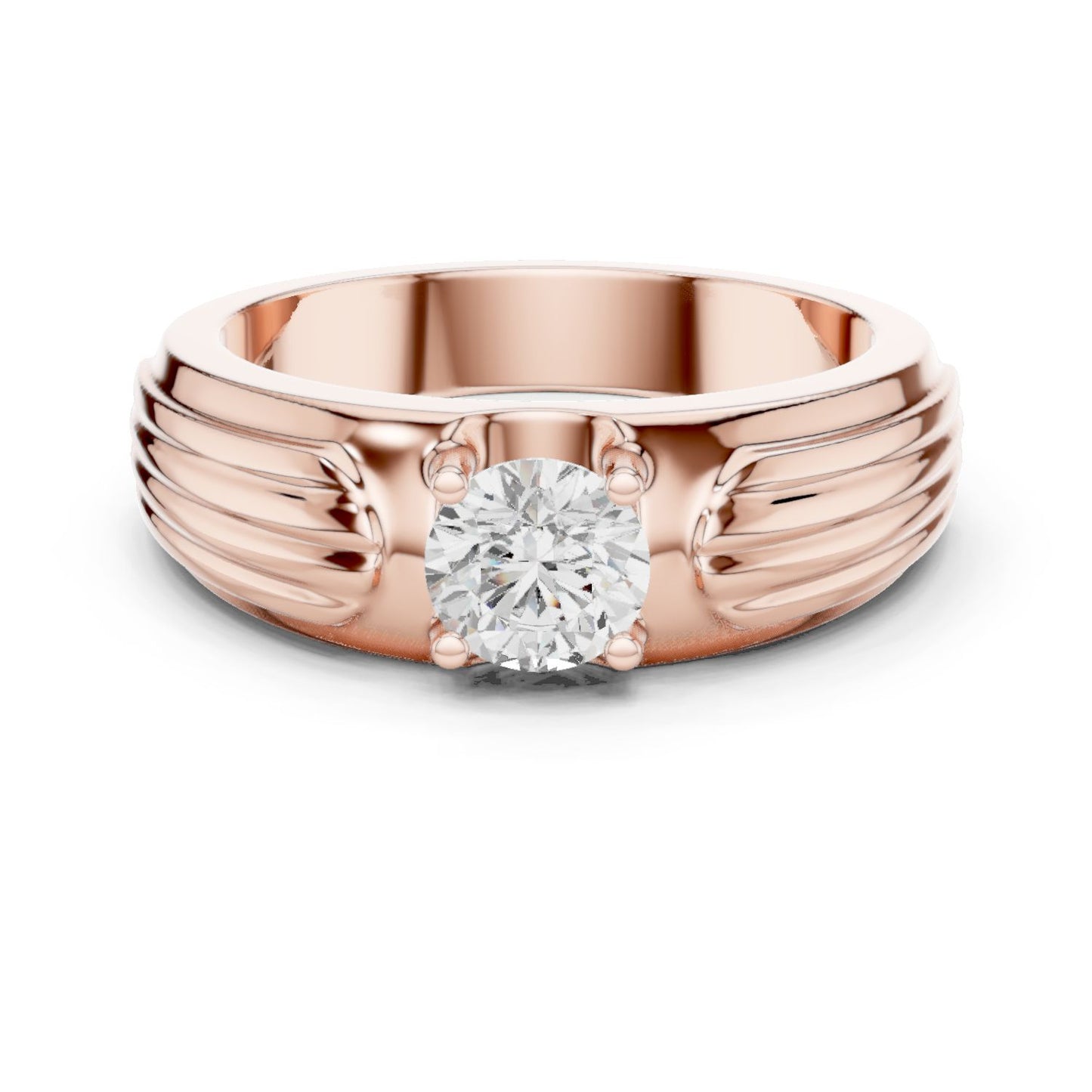 Men's Round Lab Grown Diamond Ring