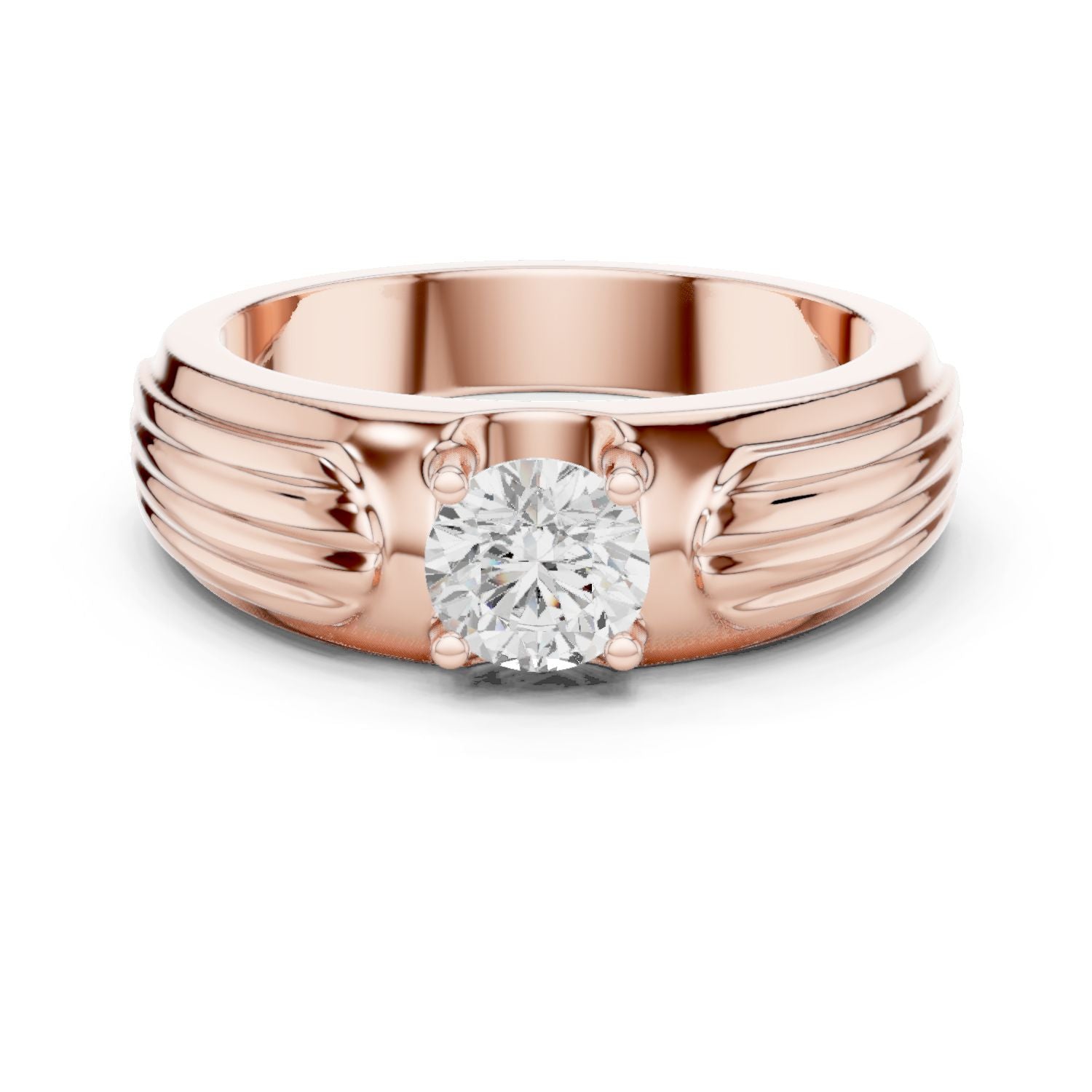 Men's Round Lab Grown Diamond Ring