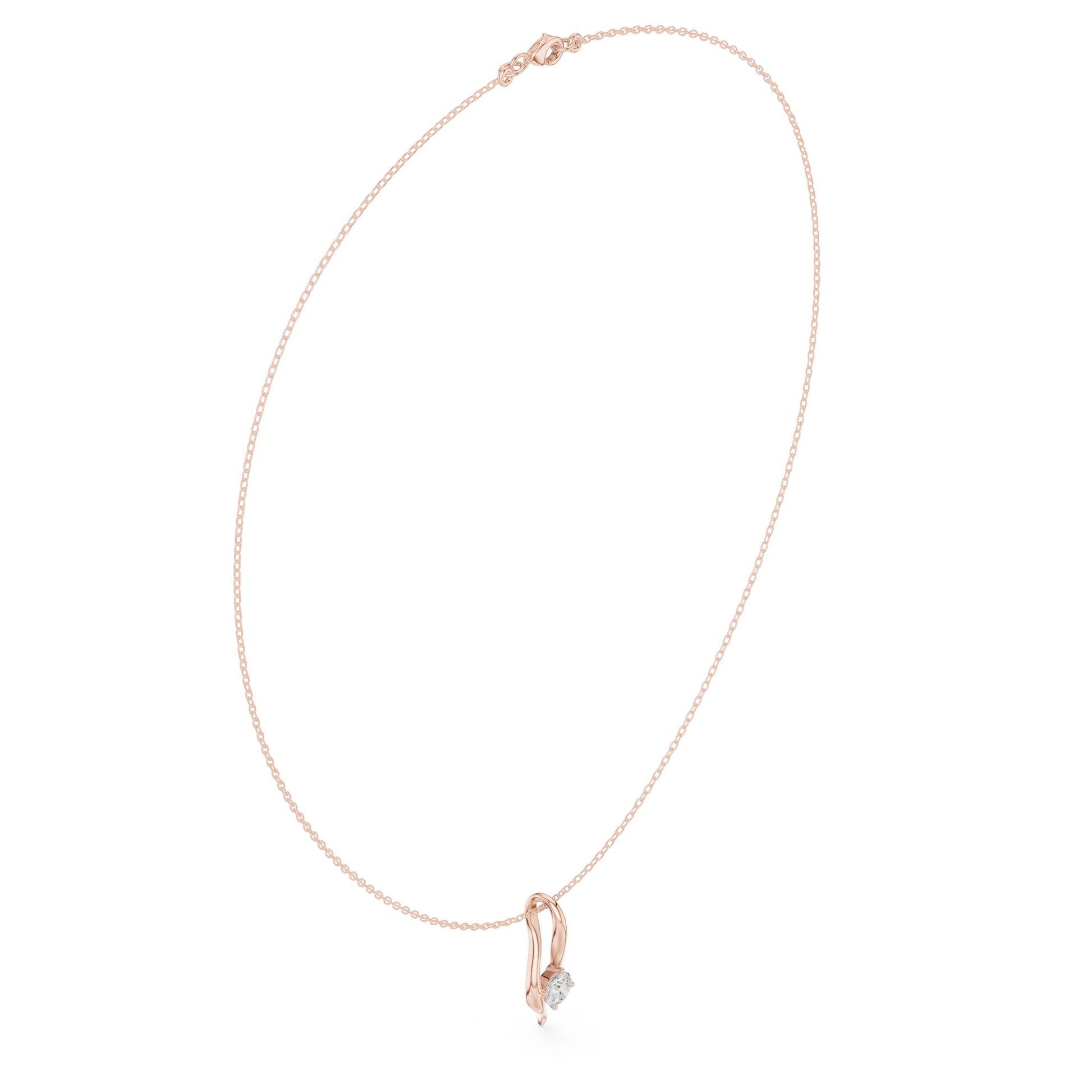 Round Lab Grown Diamond Pendant