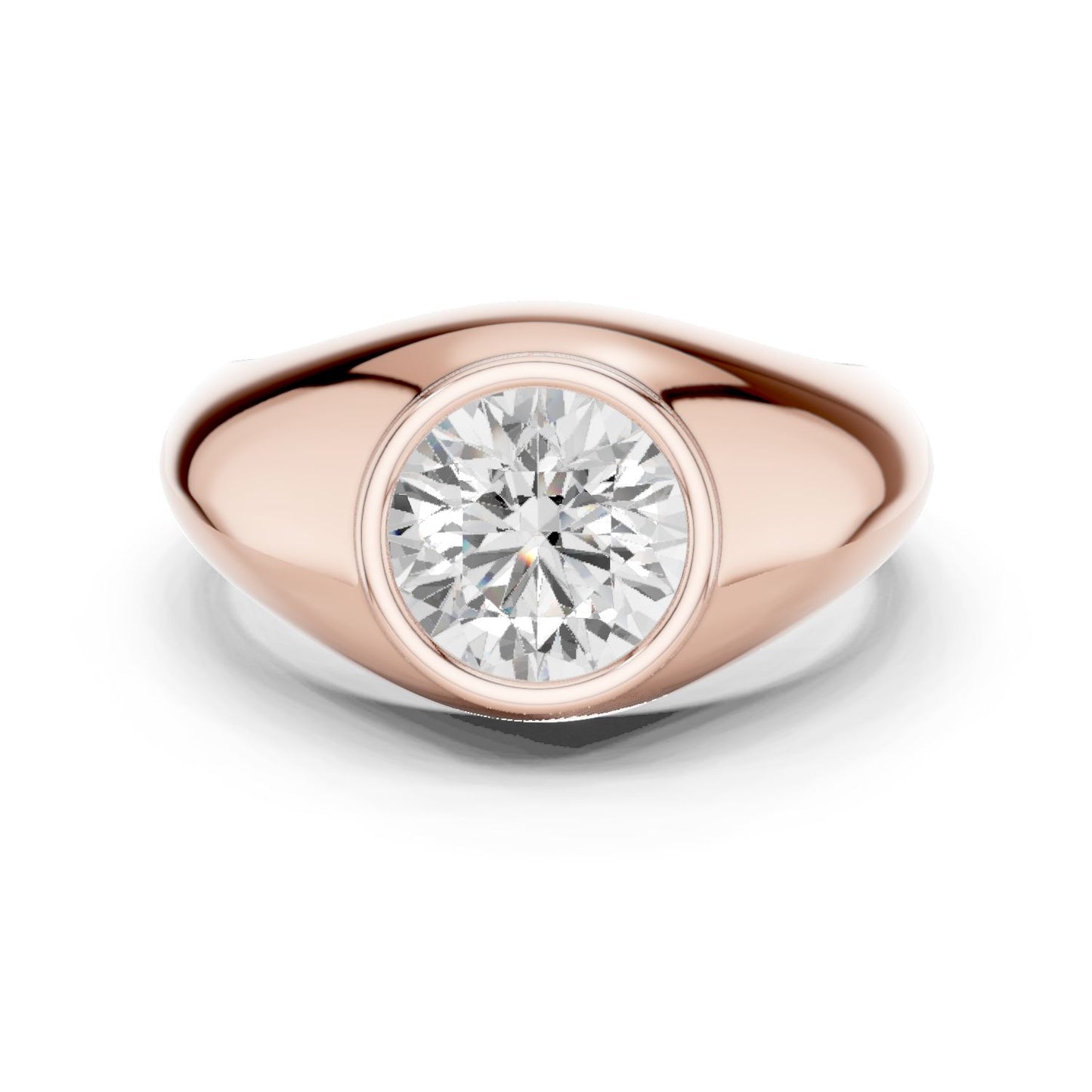 Men's Round Lab Grown Diamond Ring