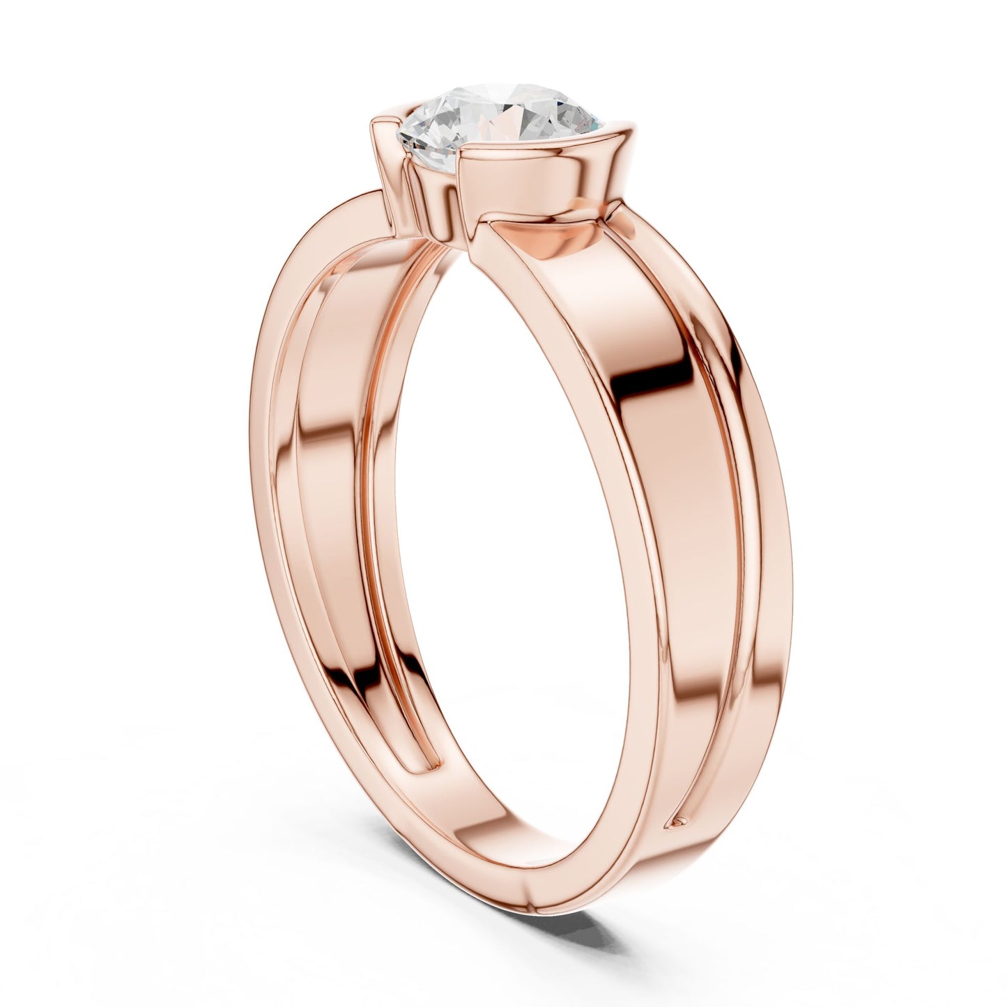 Men's Round Lab Grown Diamond Ring