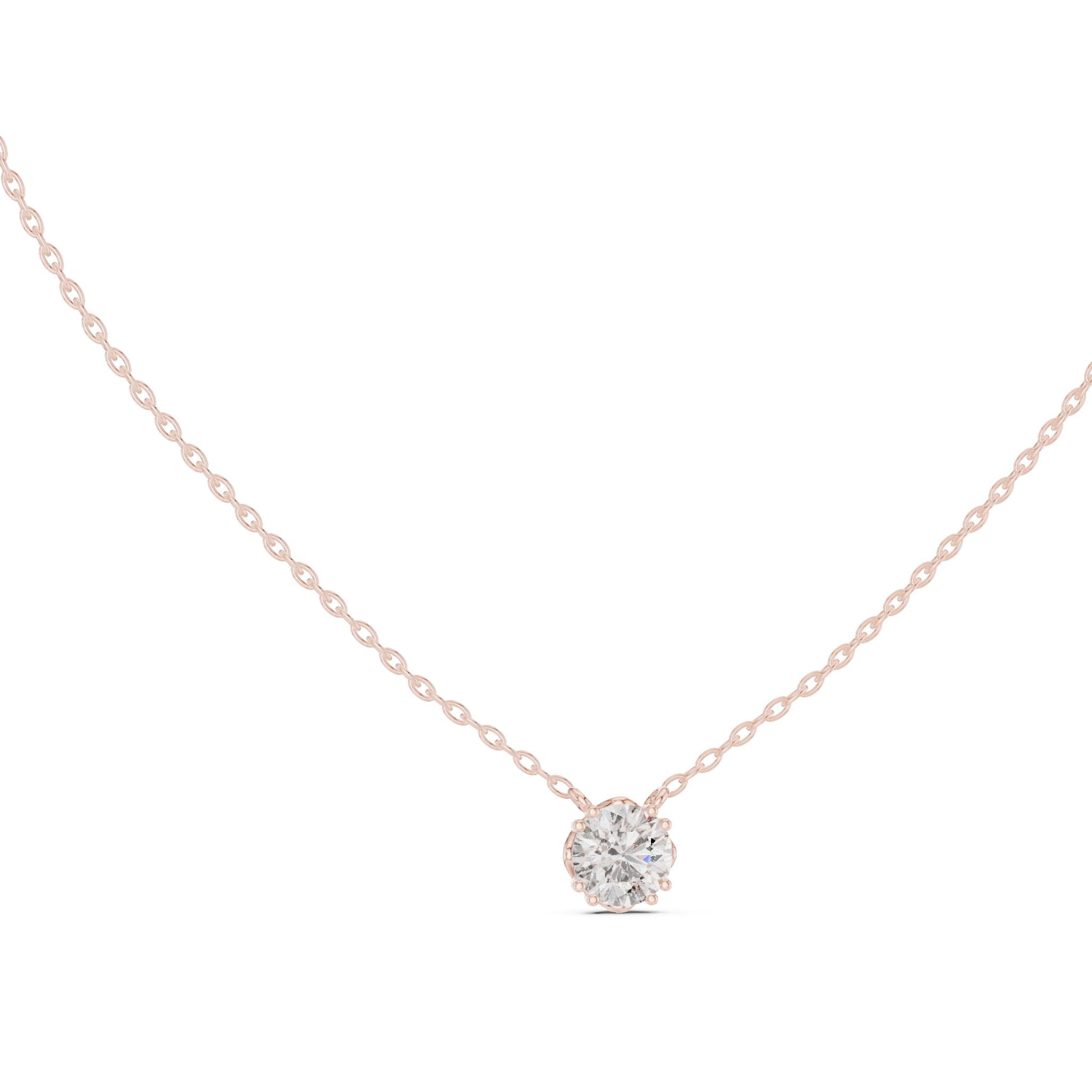 Round Lab Grown Diamond Pendant