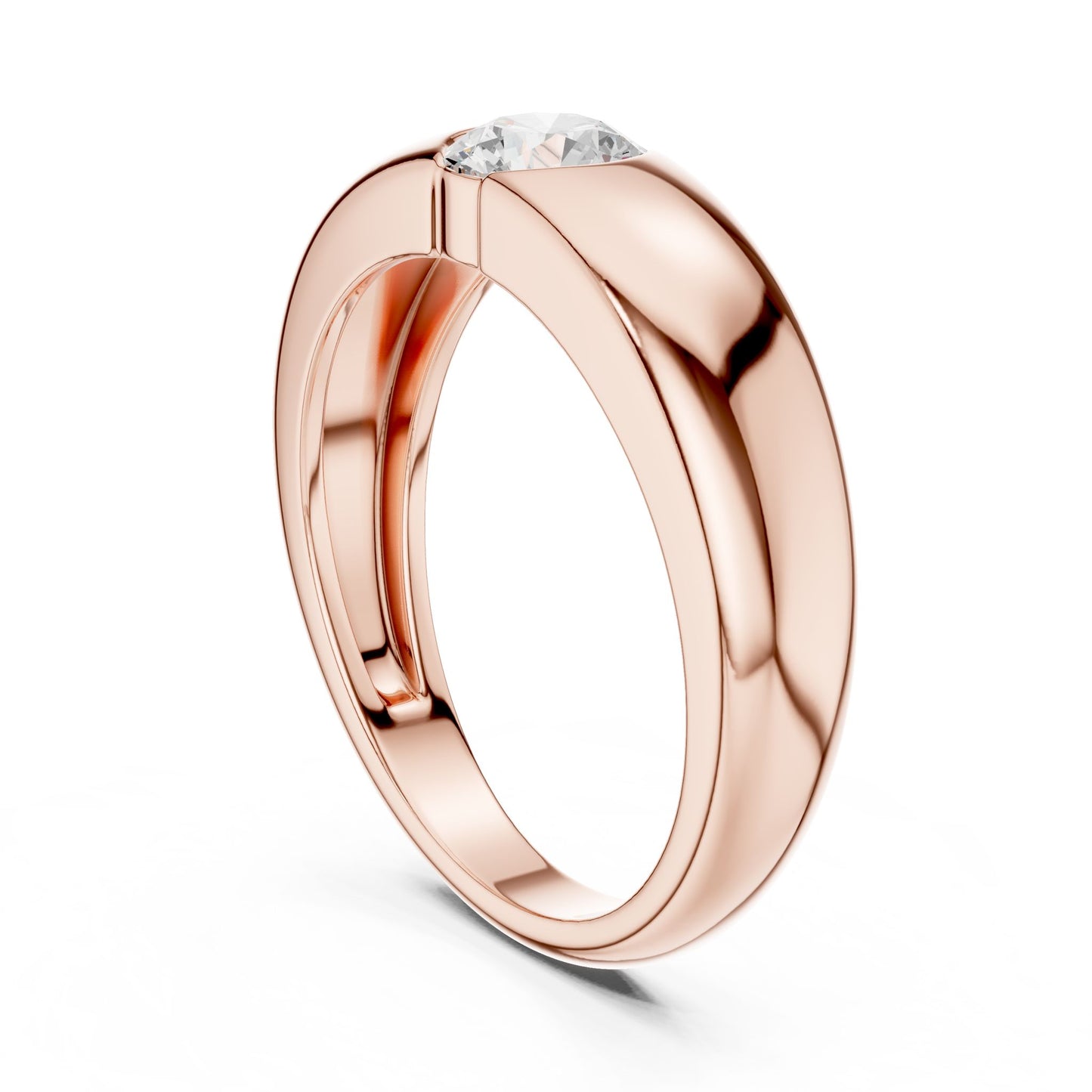 Men's Round Lab Grown Diamond Ring