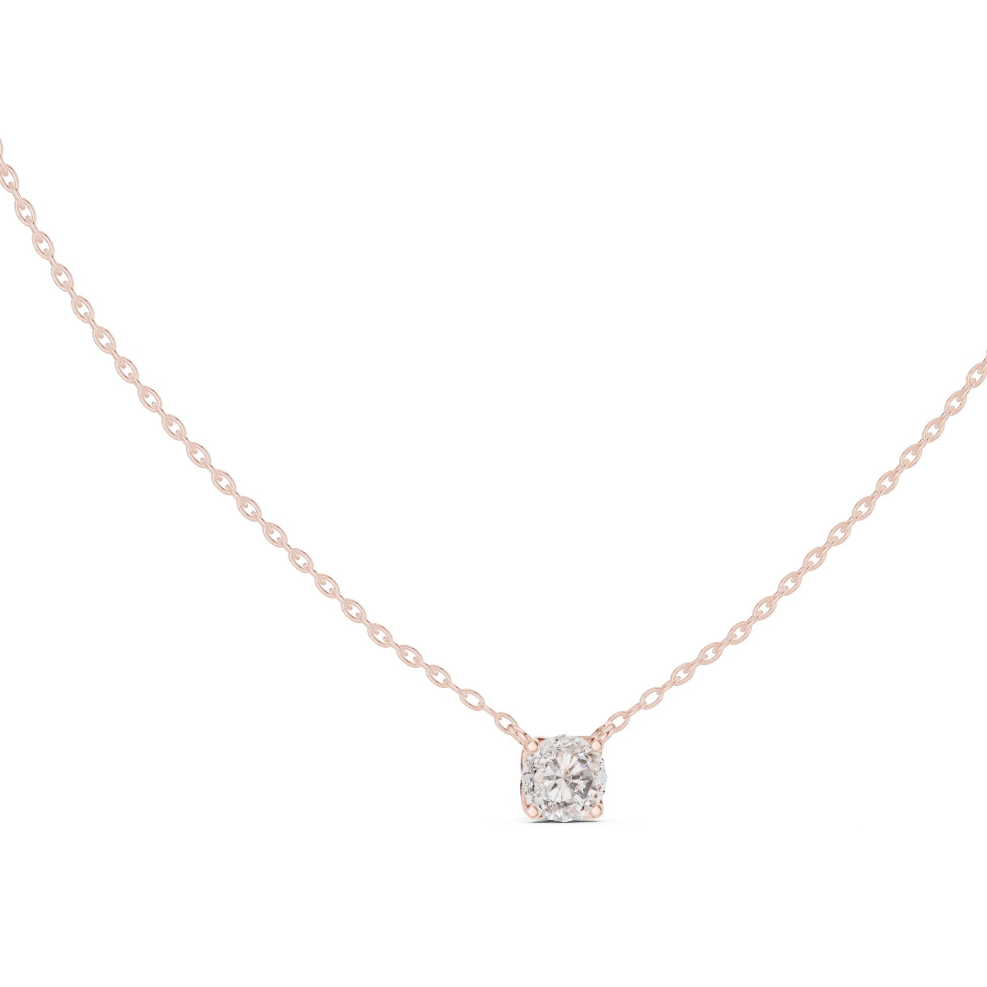 Round Lab Grown Diamond Pendant