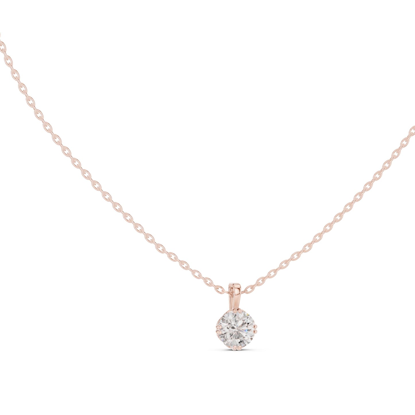 Round Lab Grown Diamond Pendant
