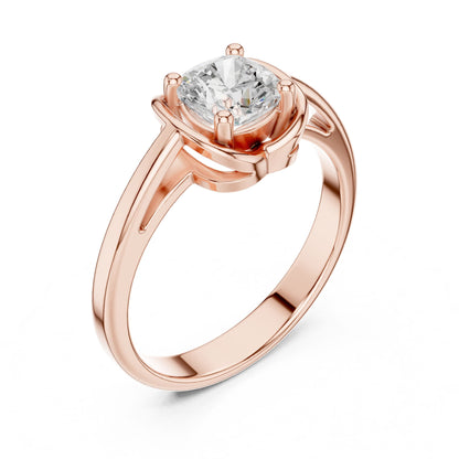 Round Lab Grown Diamond Solitaire Engagement Ring
