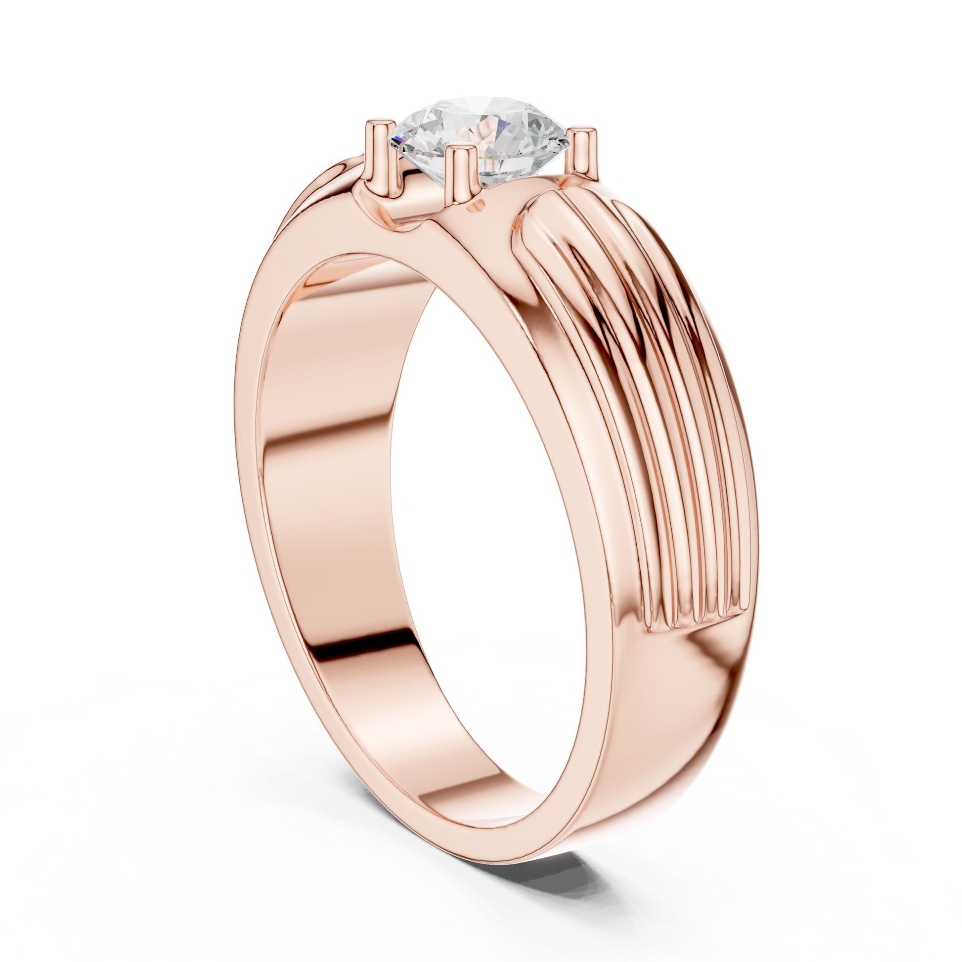 Men's Round Lab Grown Diamond Ring