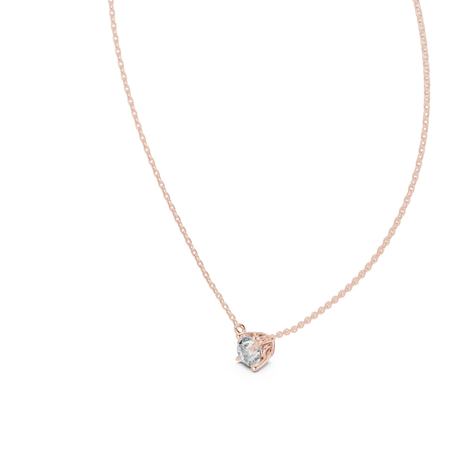 Round Lab Grown Diamond Pendant