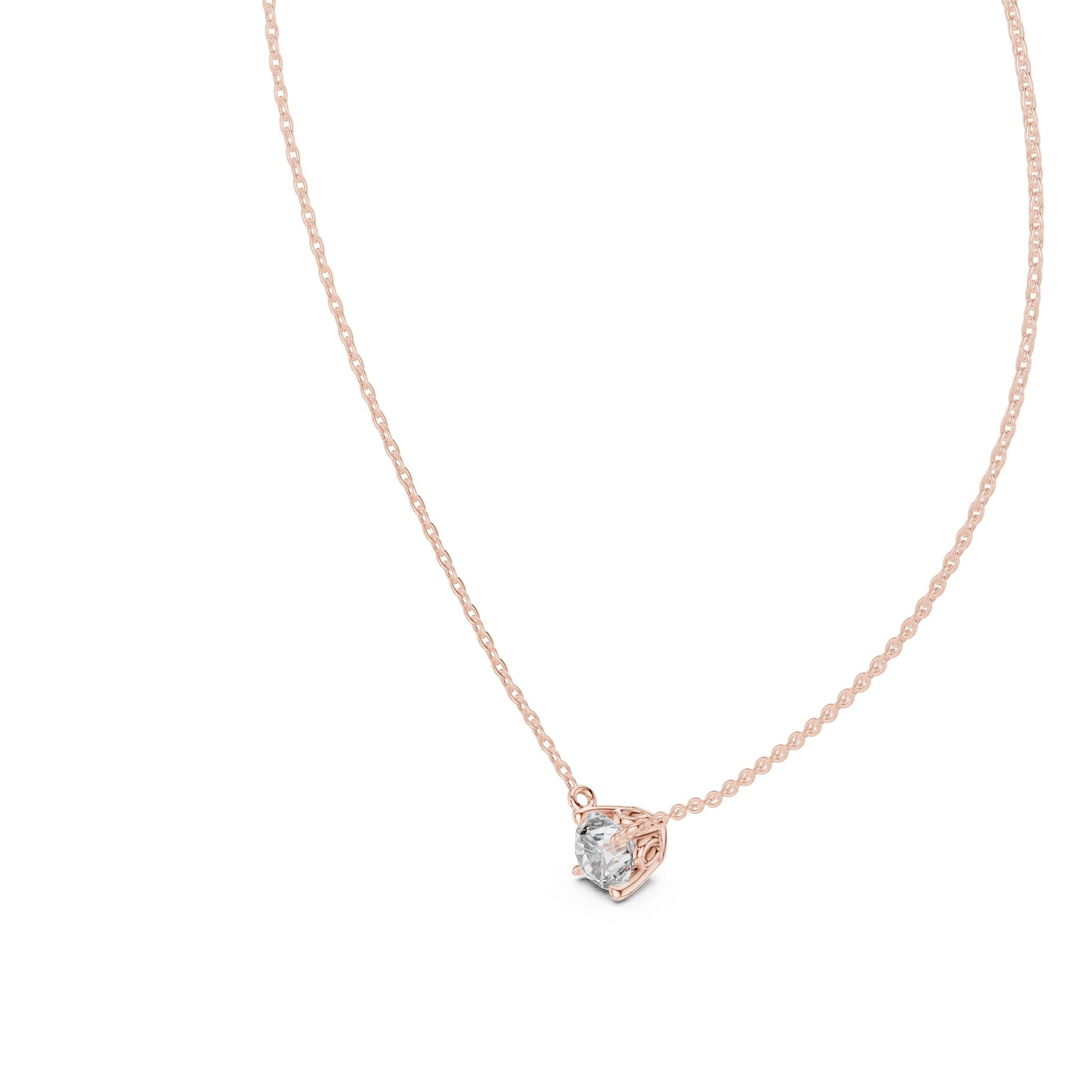 Round Lab Grown Diamond Pendant