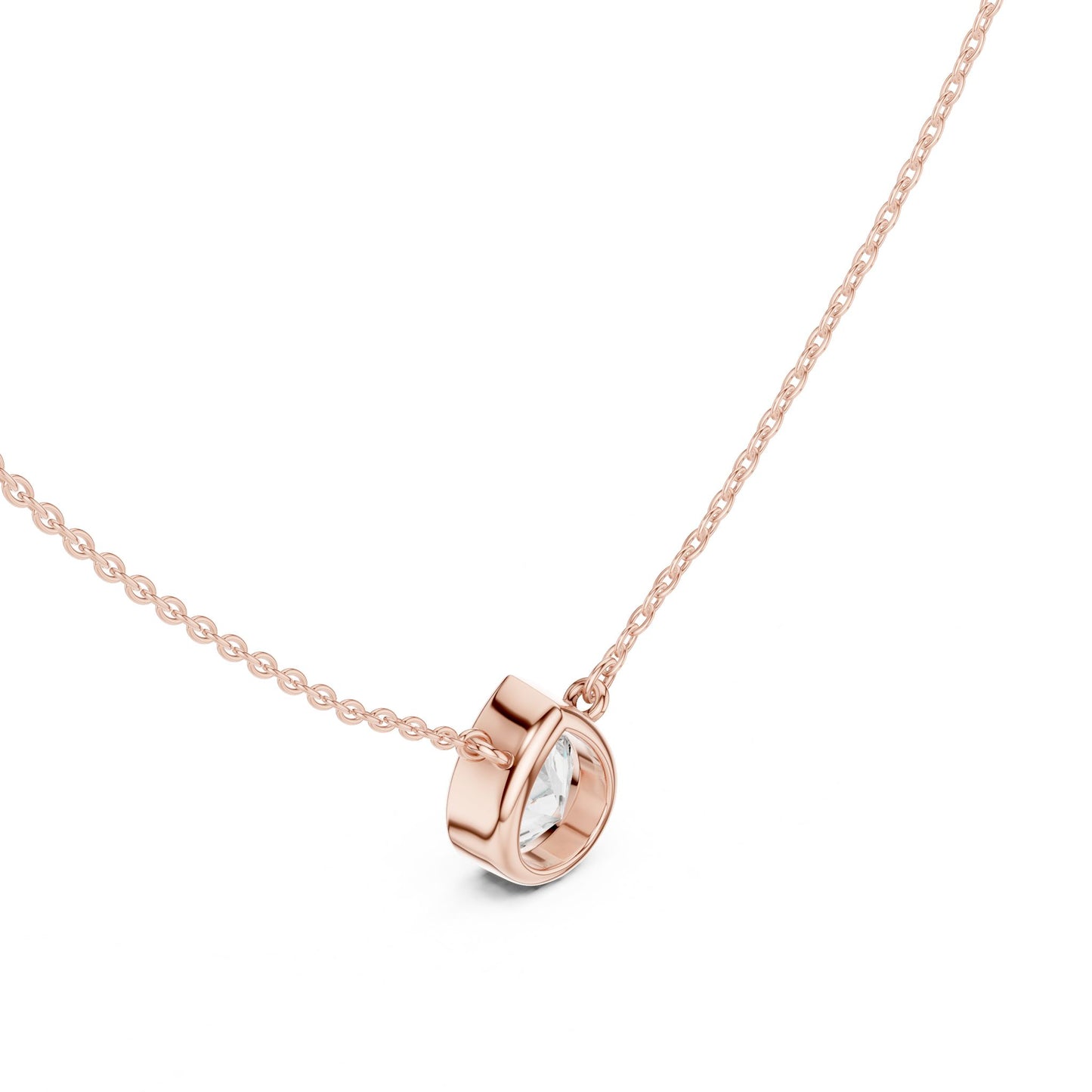 Round Lab Grown Diamond Pendant