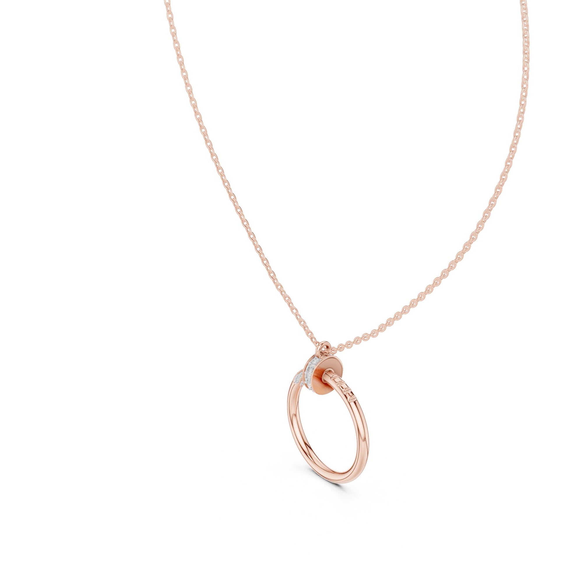 Round Lab Grown Diamond Pendant