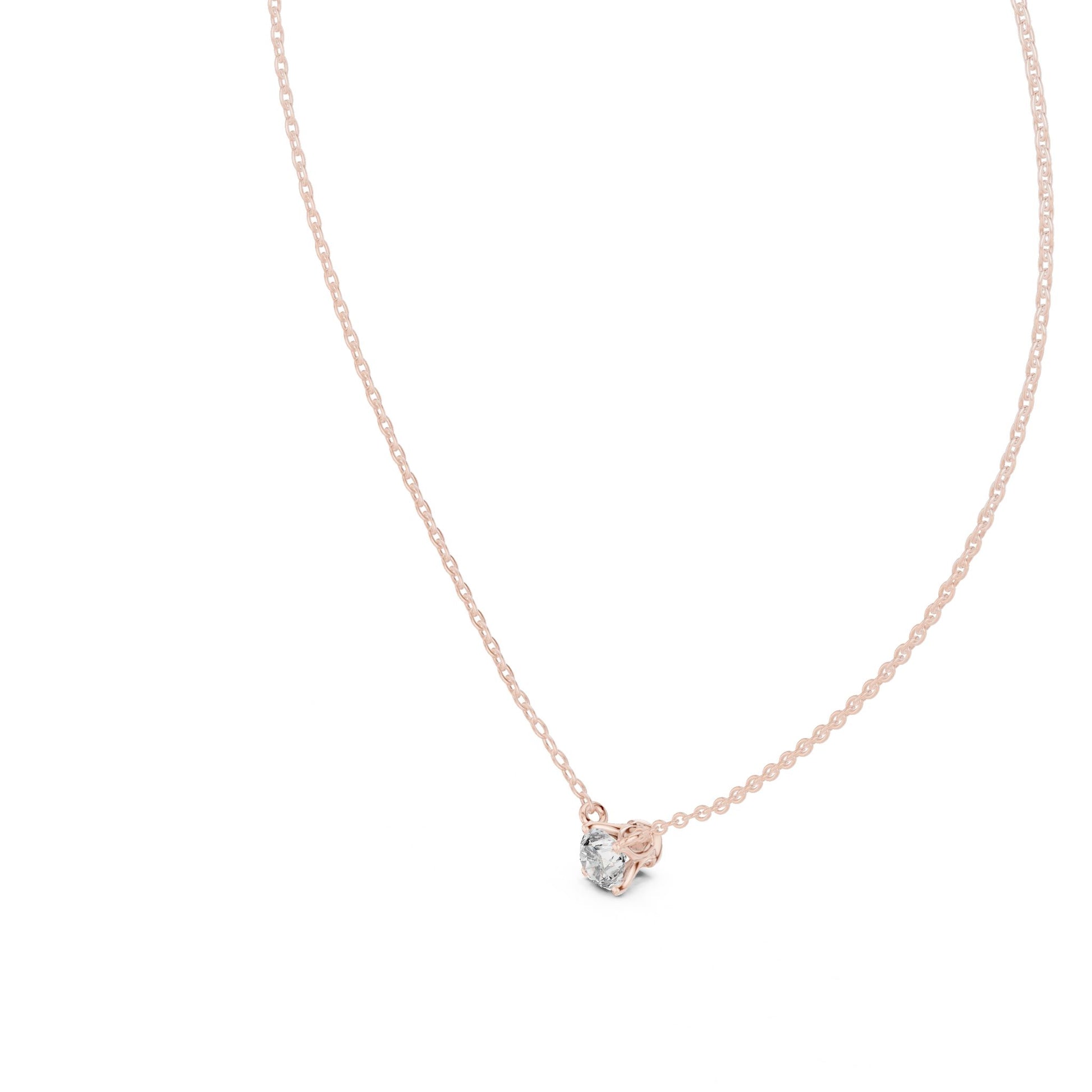 Round Lab Grown Diamond Pendant