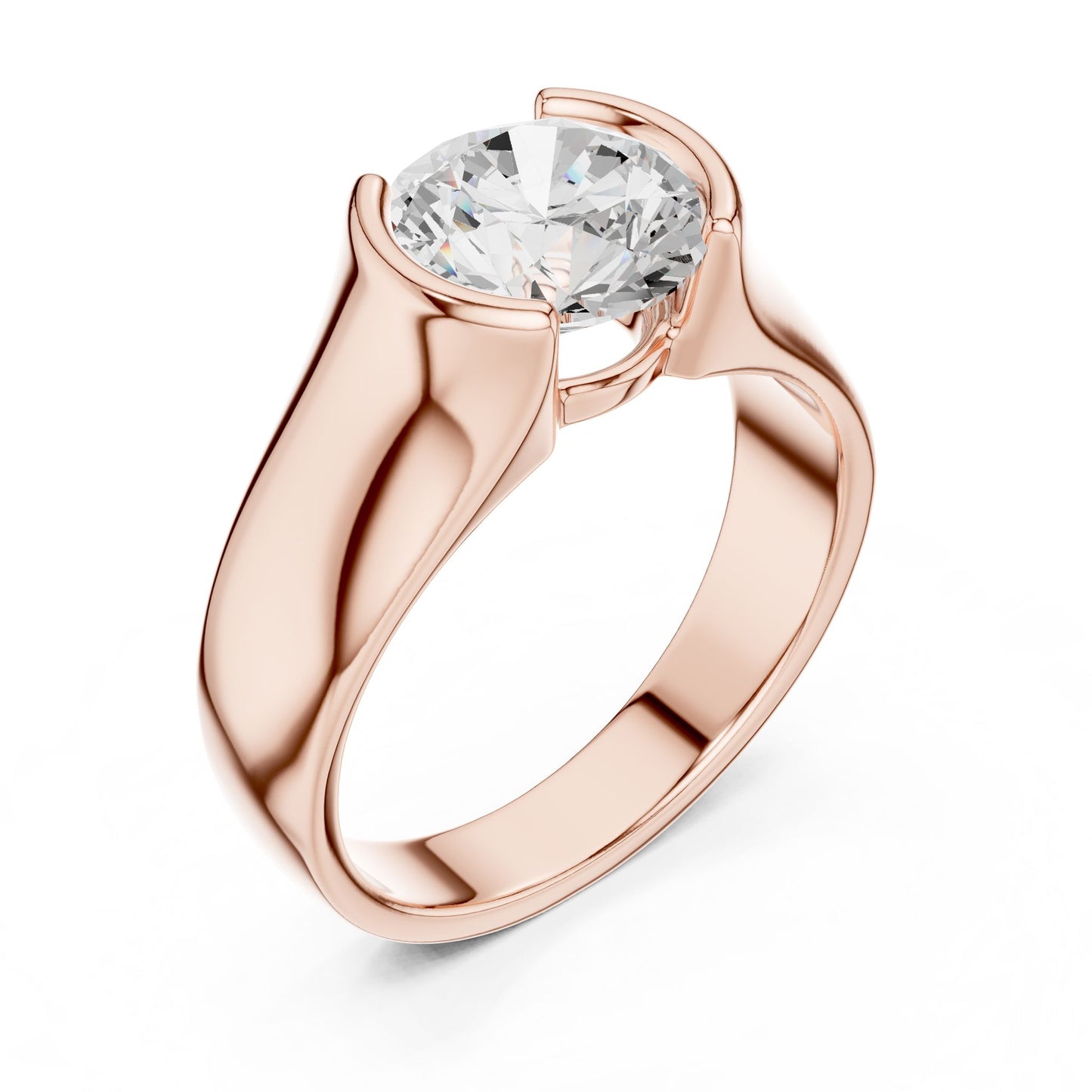 Men's Round Lab Grown Diamond Ring