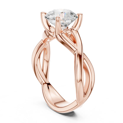 Round Lab Grown Diamond Solitaire Engagement Ring