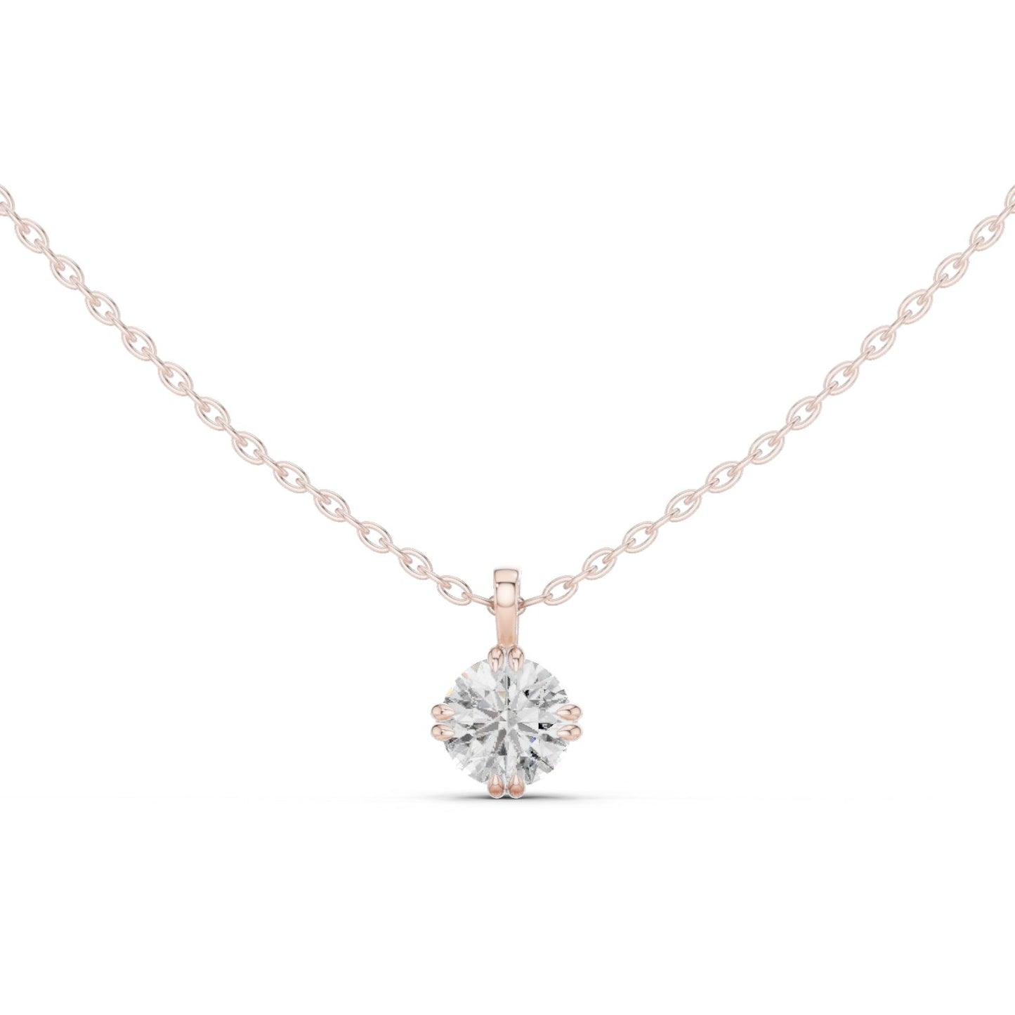 Round Lab Grown Diamond Pendant