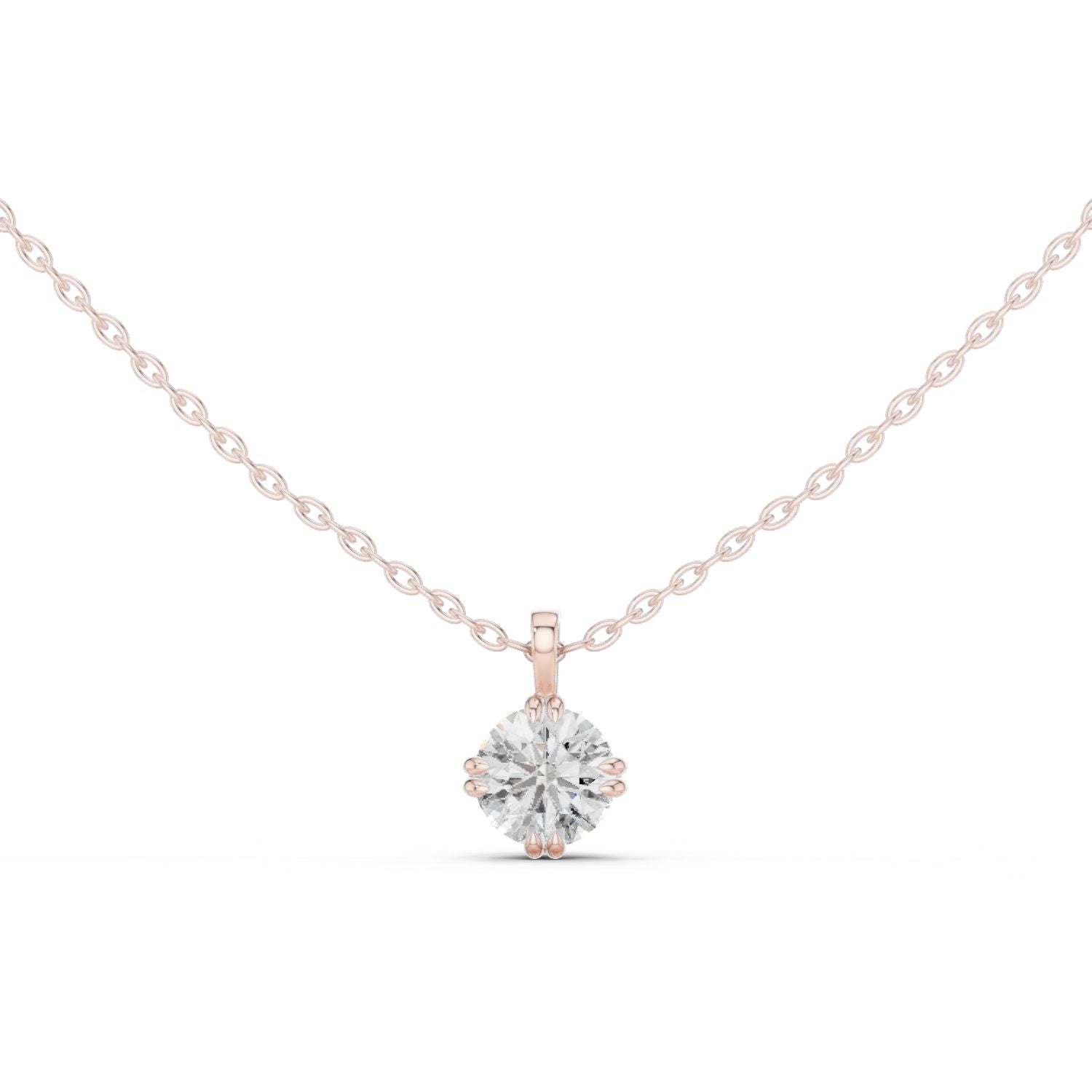 Round Lab Grown Diamond Pendant