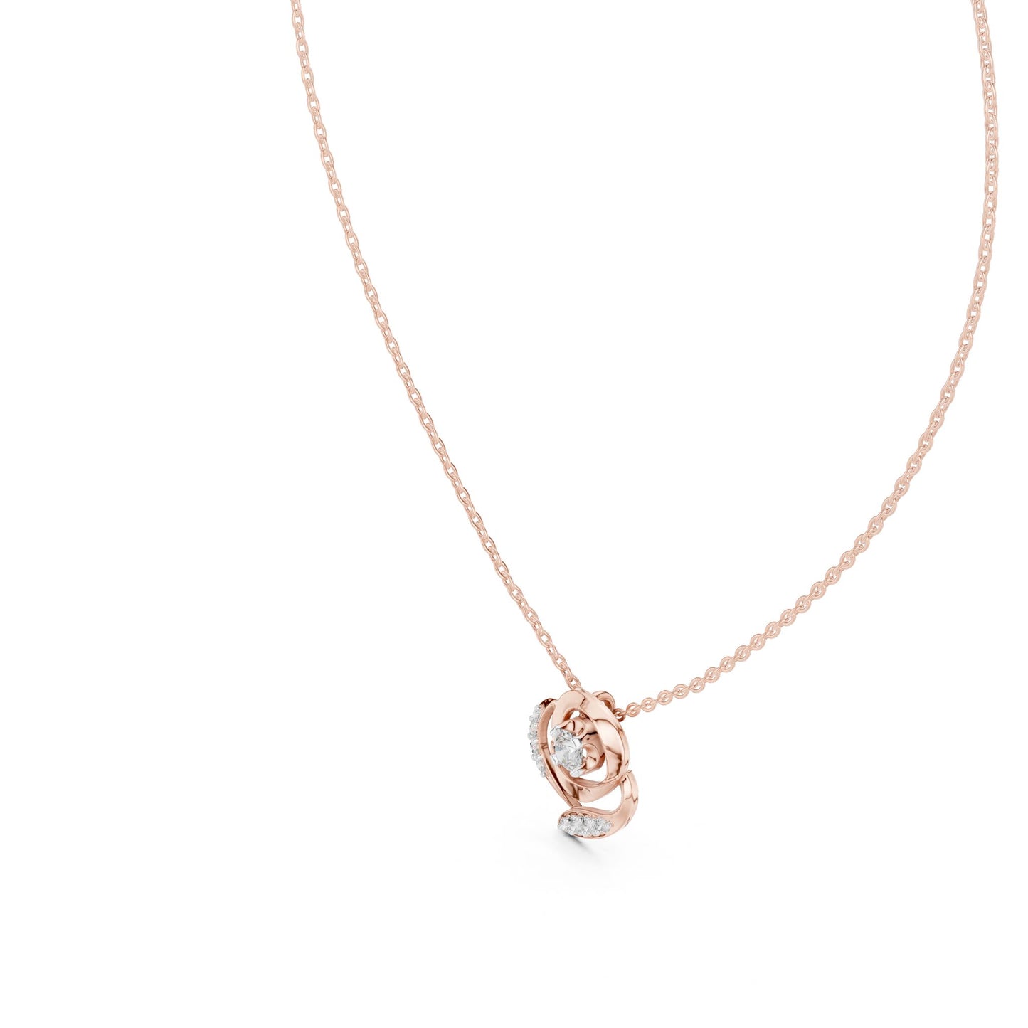 Round Lab Grown Diamond Pendant