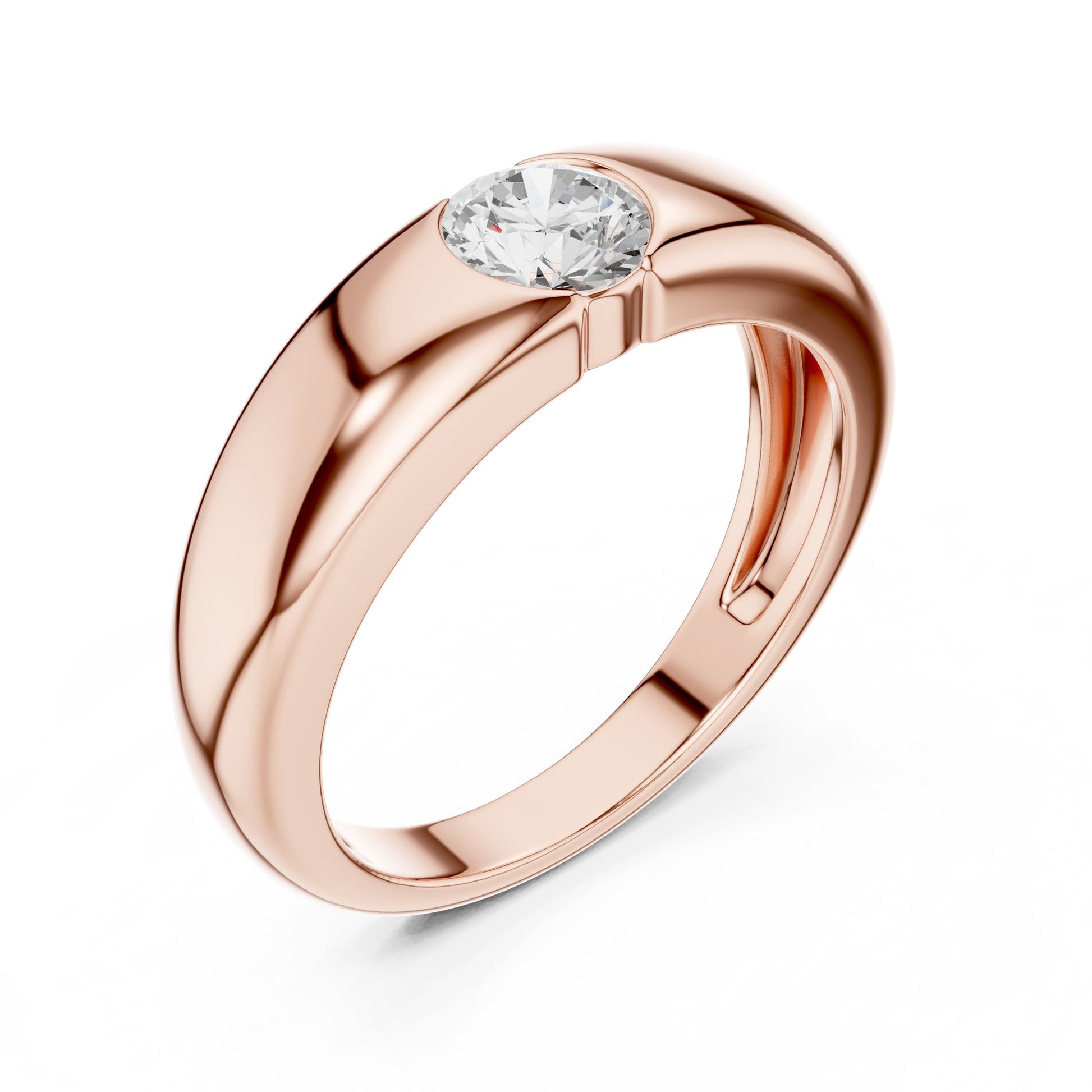 Men's Round Lab Grown Diamond Ring