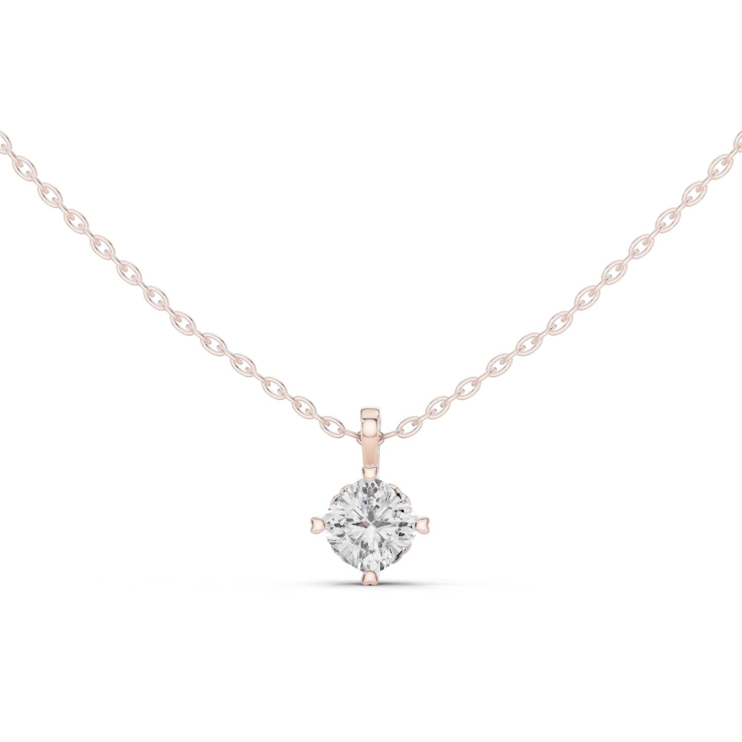 Round Lab Grown Diamond Pendant